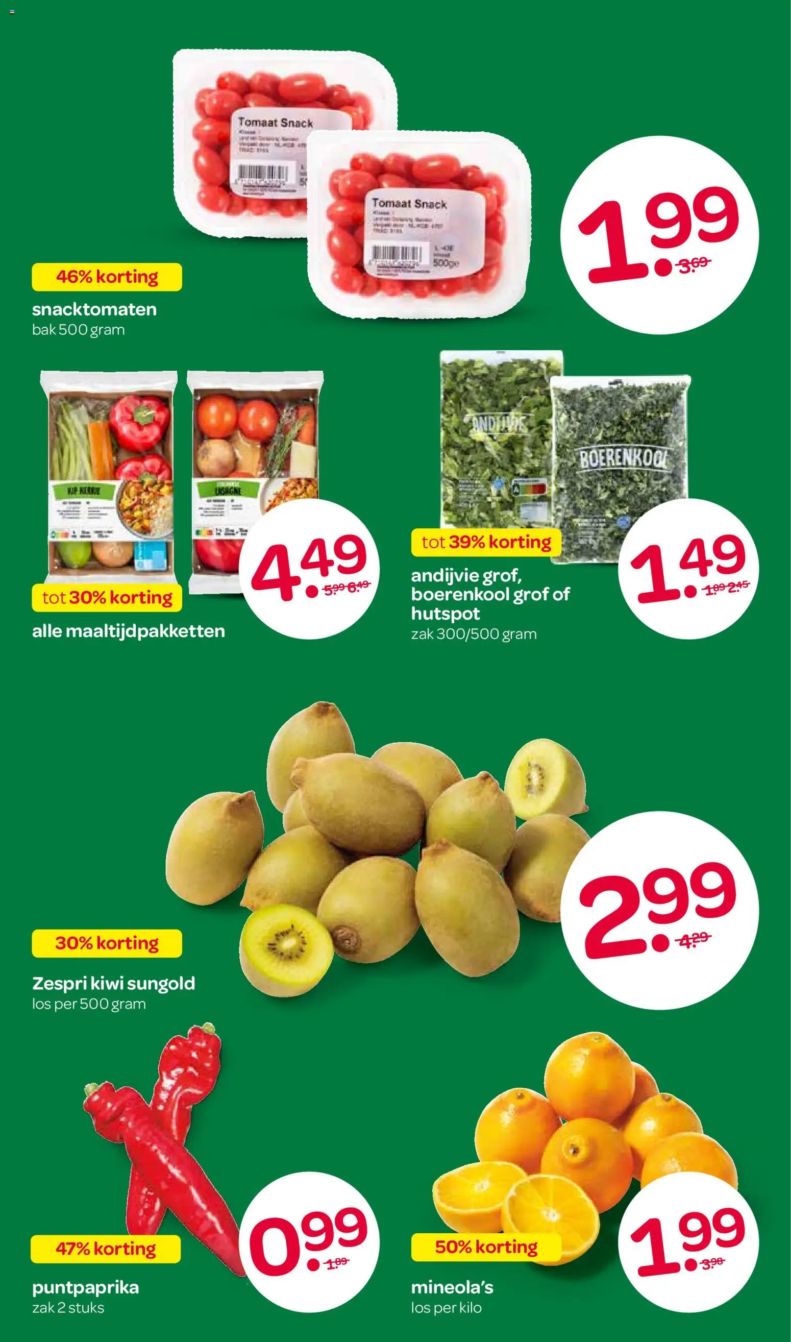 {H1} | Pagina: 5 | Producten: Tomaat, Boerenkool, Kiwi, Zak