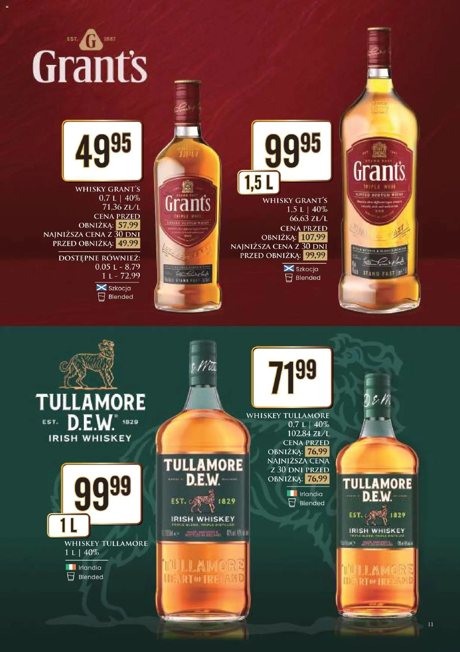 Dino gazetka alkoholowa od 29.05.2026 | Strona: 11 | Produkty: Grant's, Whisky
