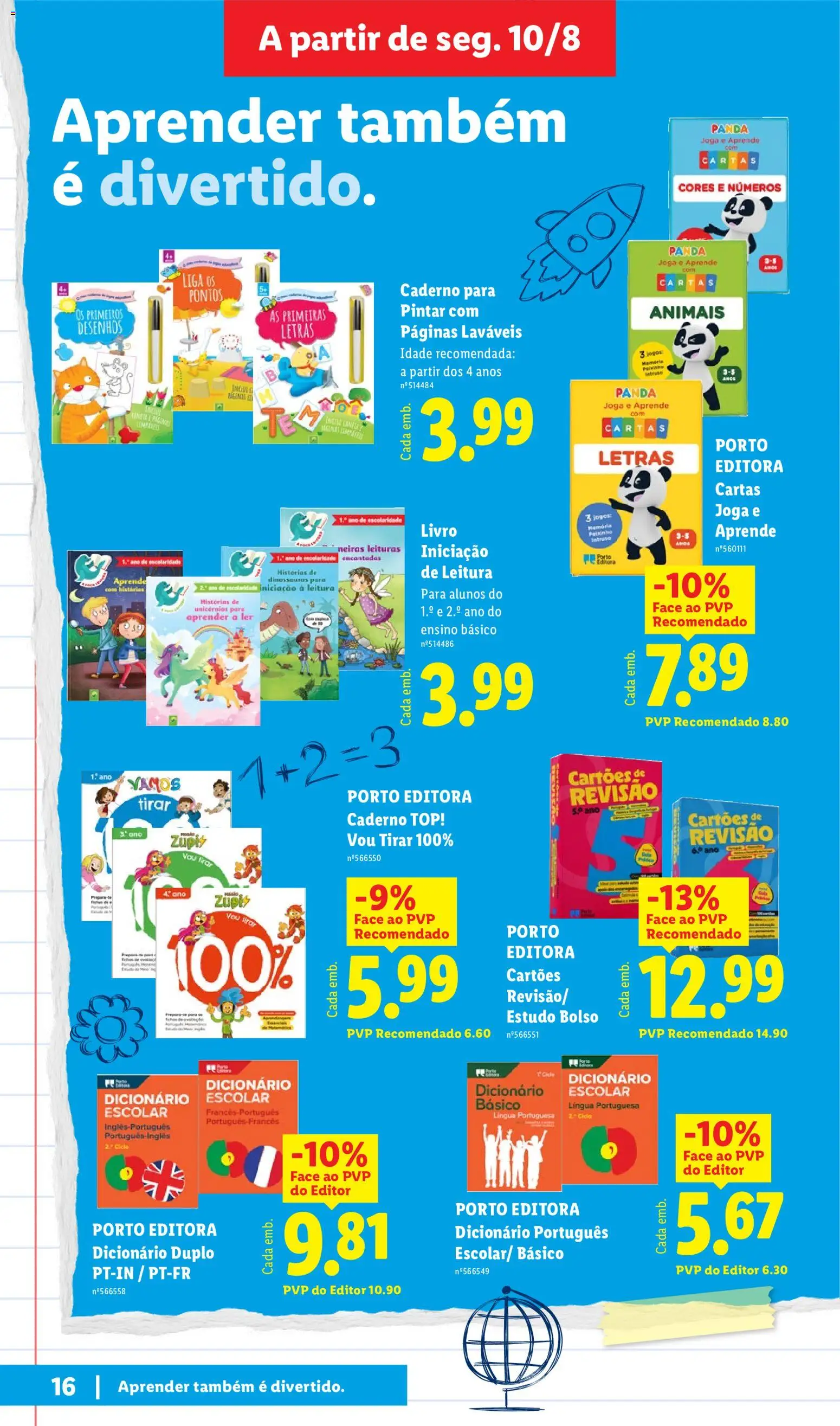 Lidl Folheto Especial │ válido de 10/08/2026 | Página: 16 | Produtos: Caderno, Jogos, Top, Notebook