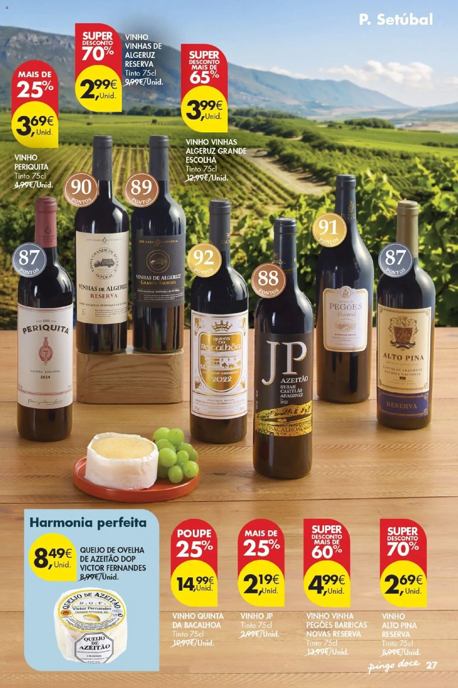 Pingo Doce - Vinhos e Sabores de Portugal Madeira │ válido de 15/09/2026 | Página: 27 | Produtos: Queijo de ovelha, Queijo, Vinho