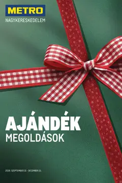 Metro Ajándék megoldások 2026/09-12 - amely érvényes a következő dátumtól: 2026.09.15.