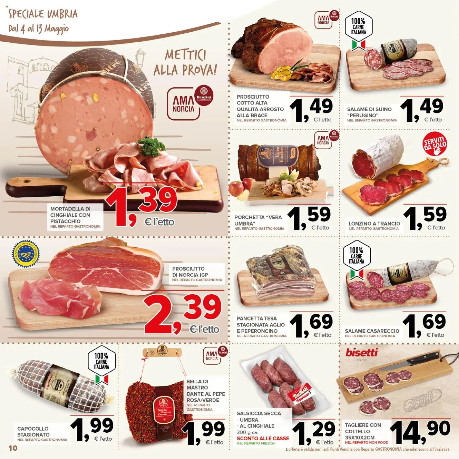 Volantino Todis del 04.05.2026 | Pagina: 10 | Prodotti: Prosciutto Cotto, Pancetta, Suino, Aglio