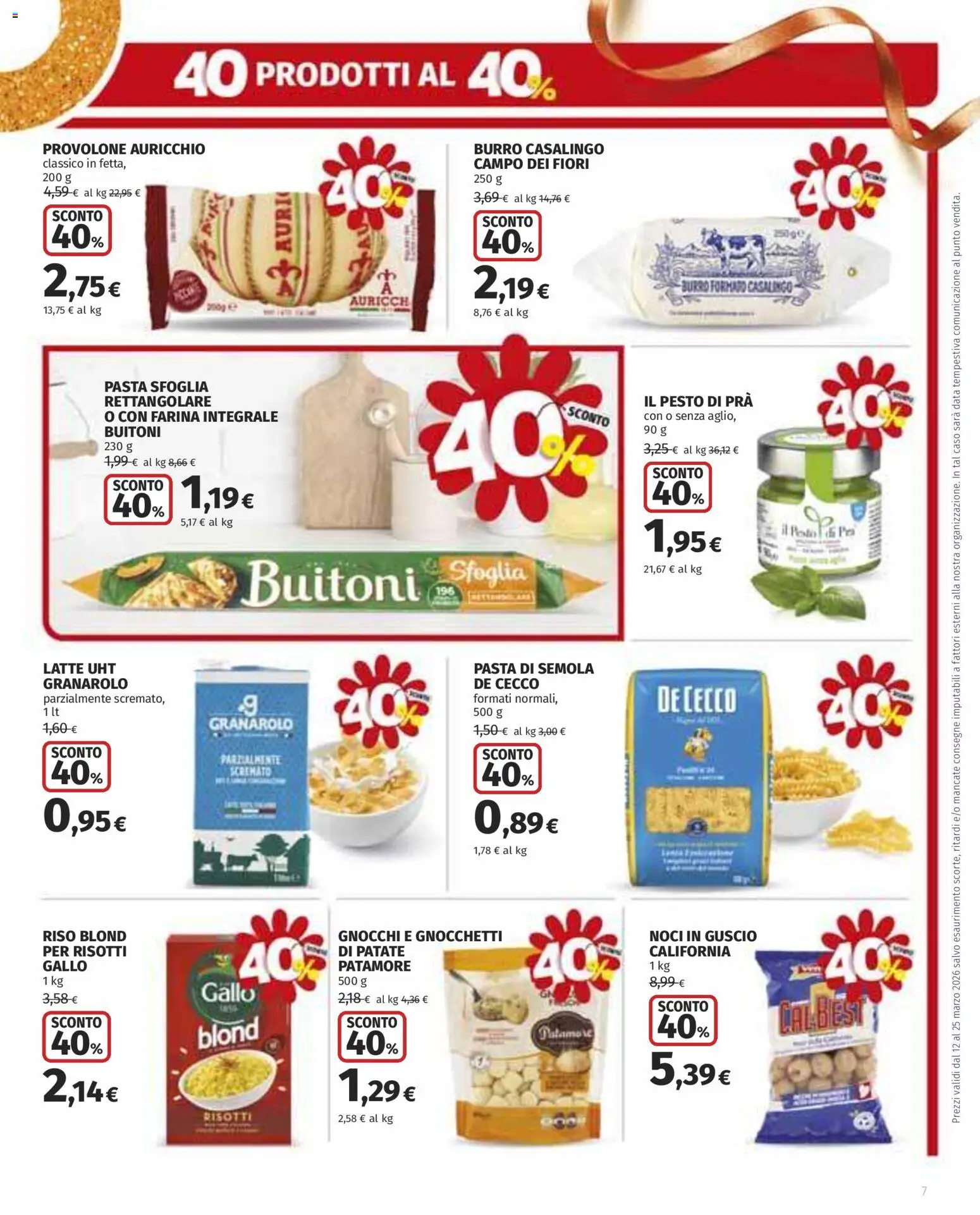 Volantino COOP del 12.03.2026 | Pagina: 7 | Prodotti: Riso, Burro, Farina, Pasta
