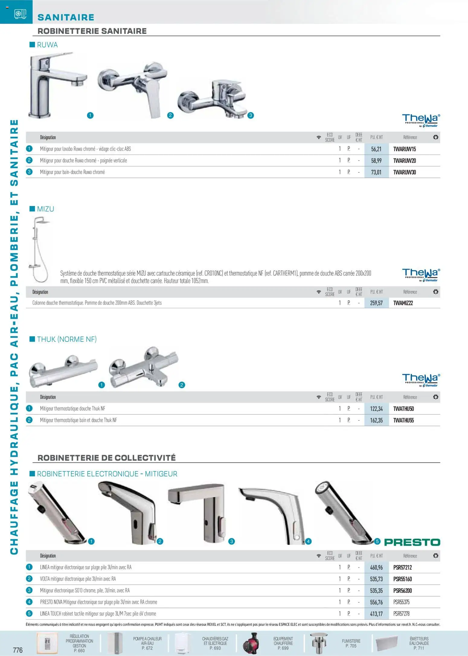 {H1} | Page: 121 | Produits: Robinet, Lavabo, Douche, Cartouche