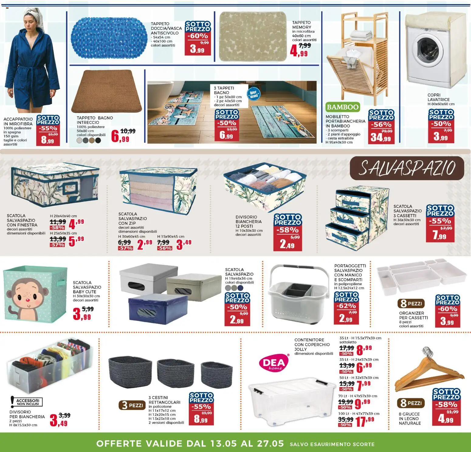 Volantino Happy Casa del 13.05.2026 | Pagina: 8 | Prodotti: Contenitore, Scatola, Grucce, Portabiancheria