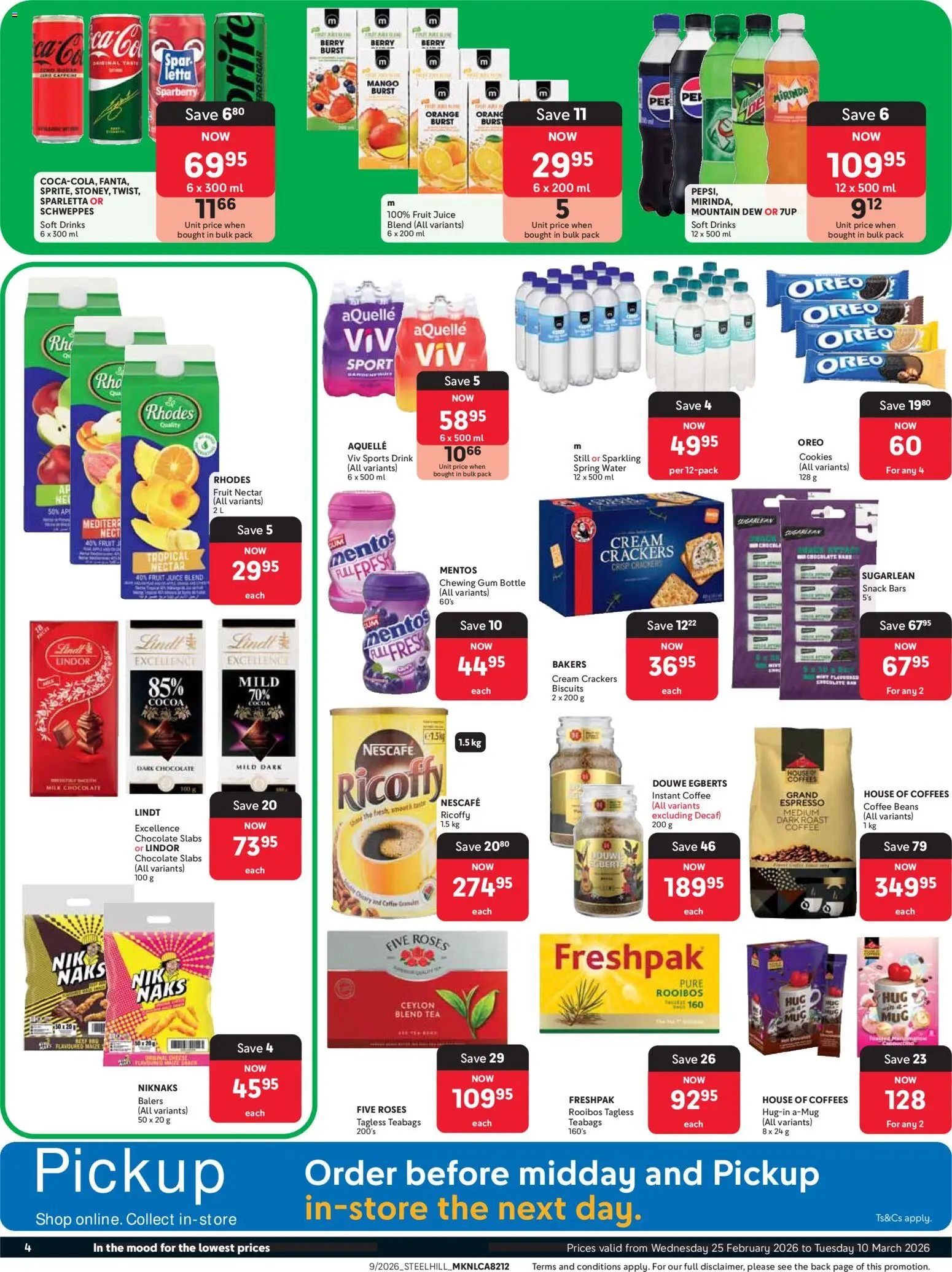 New Makro catalogue – valid from 25.02.2026 | Page: 4 | Products: Beans, Biscuits, Tea, Estuche organizador de viaje