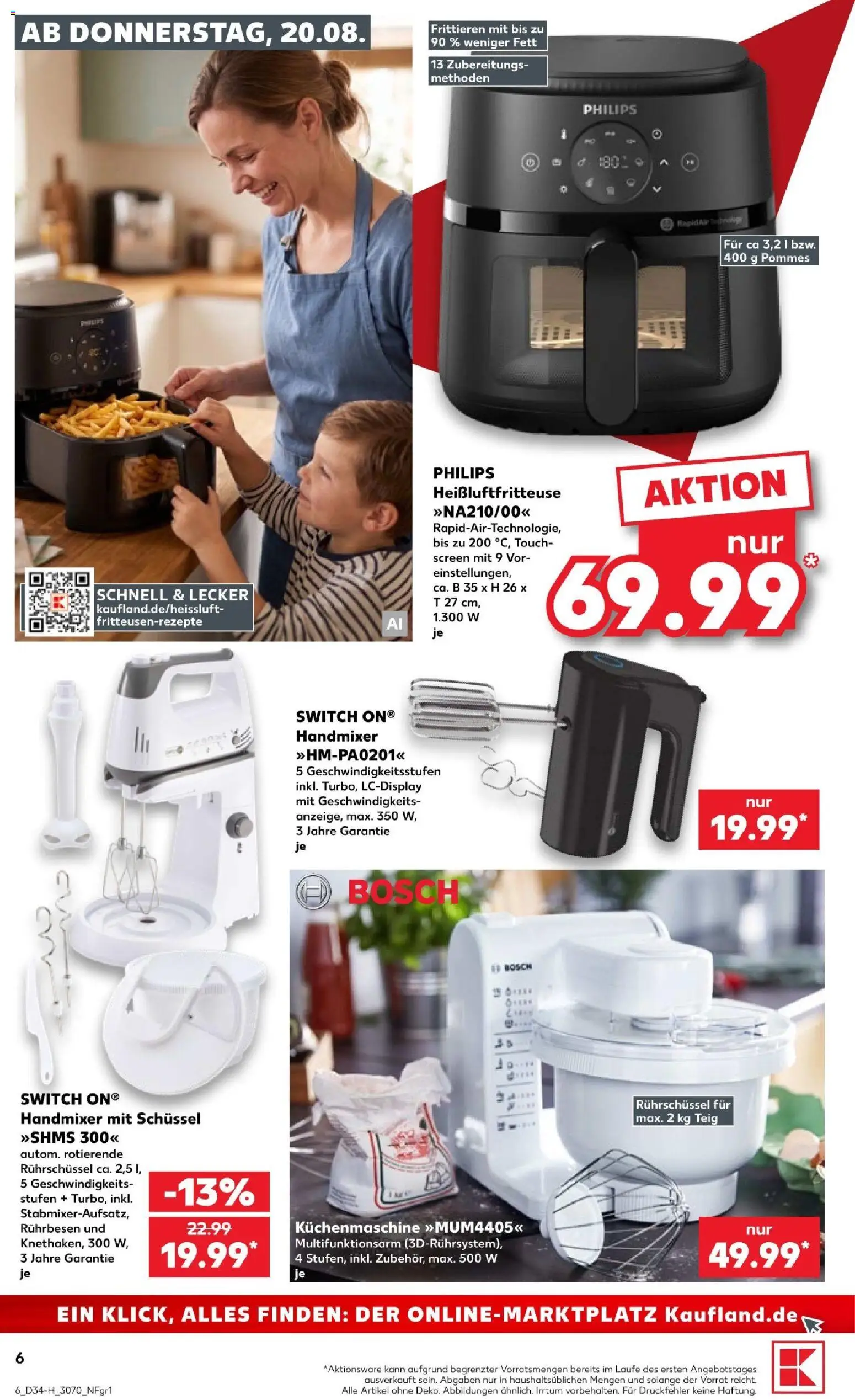 Kaufland Prospekt Leipzig – gültig ab 20.08.2026 | Seite: 6 | Produkte: Bosch, Rührbesen, Pommes, Handmixer