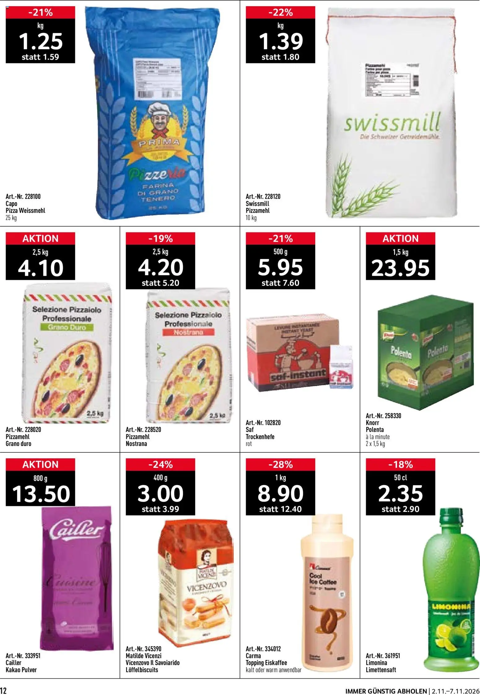 Prodega aktionen Pizzeria – gültig ab 02.11.2026 | Seite: 12 | Produkte: Pulver, Pizza