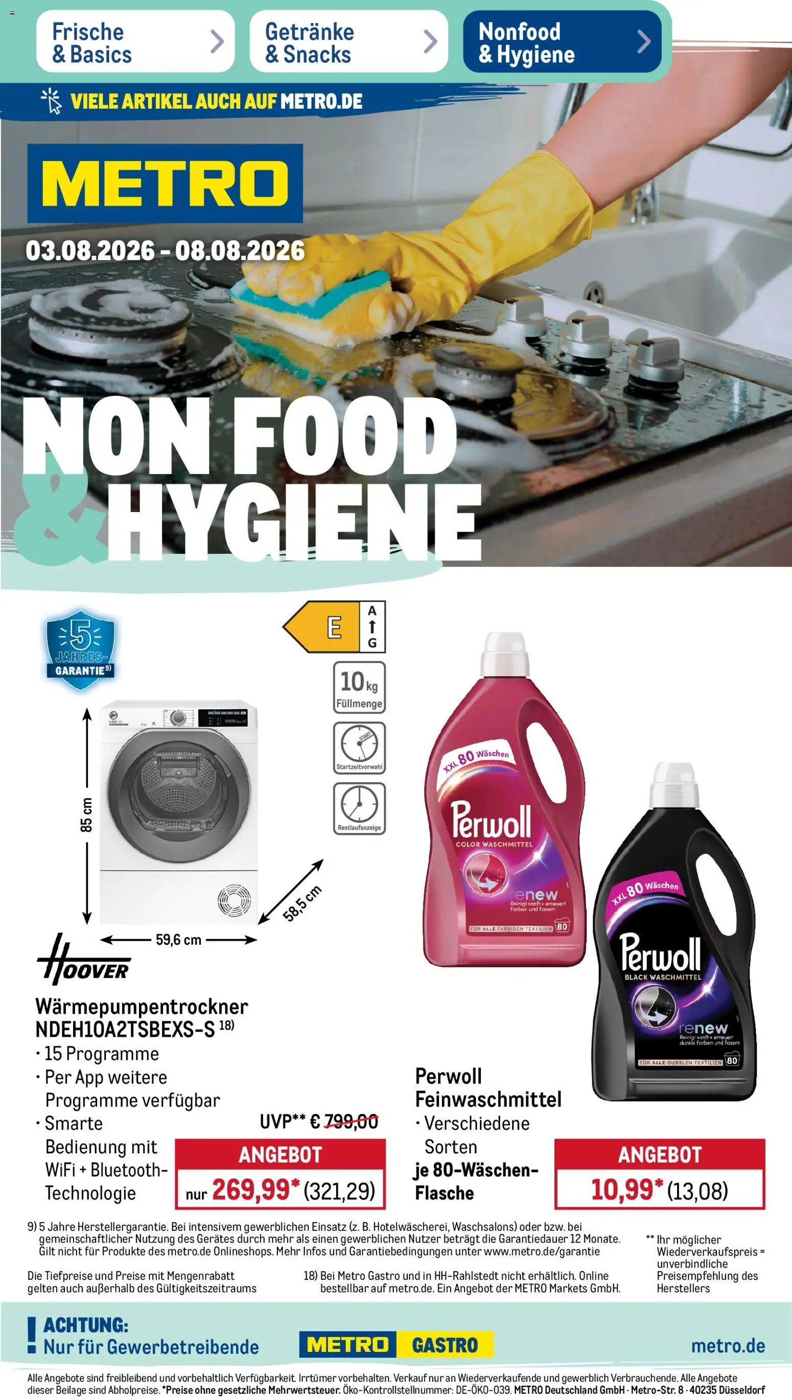Metro Prospekt – gültig ab 03.08.2026 | Seite: 37 | Produkte: Perwoll, Waschmittel