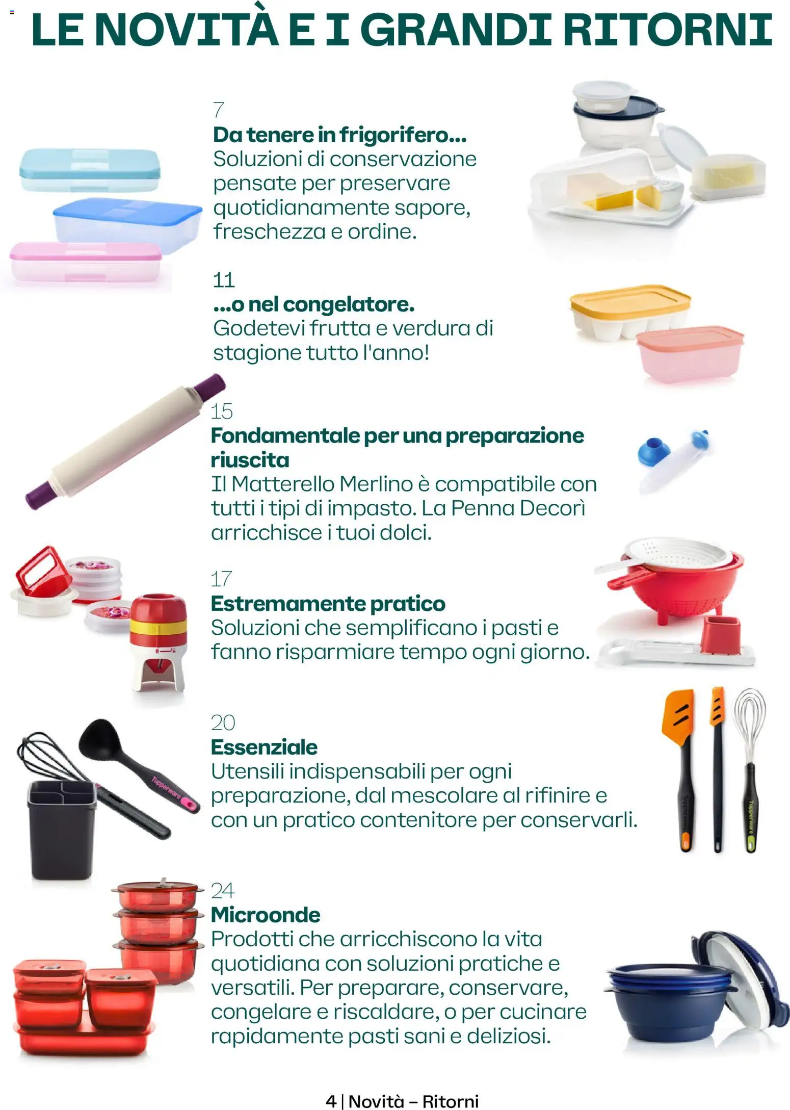 Volantino Tupperware del 01.05.2026 | Pagina: 4 | Prodotti: Microonde, Frutta, Contenitore, Frigorifero