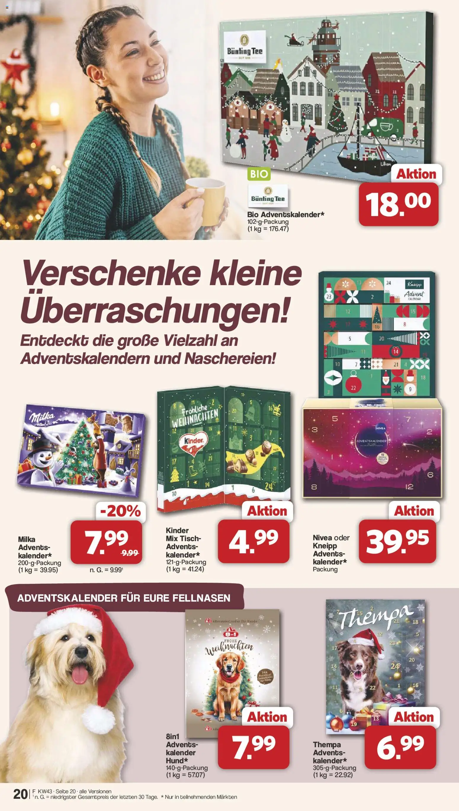 Famila Nordwest Prospekt – gültig ab 19.10.2026 | Seite: 20 | Produkte: Tisch, Milka, Tee