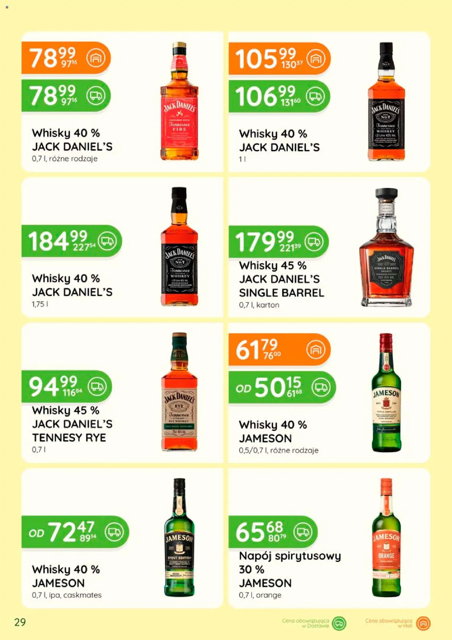 Eurocash gazetka - Katalog Alkoholowy od 01.07.2026 | Strona: 29 | Produkty: Jameson, Jack Daniel's, Whisky