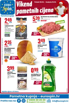 GRČKI JOGURT 0% M.M., Grčki jogurt 0% m.m. 1 kg - Pregled kataloga iz trgovine Eurospin, vrijedi od 07.10.2026 | Stranica: 16