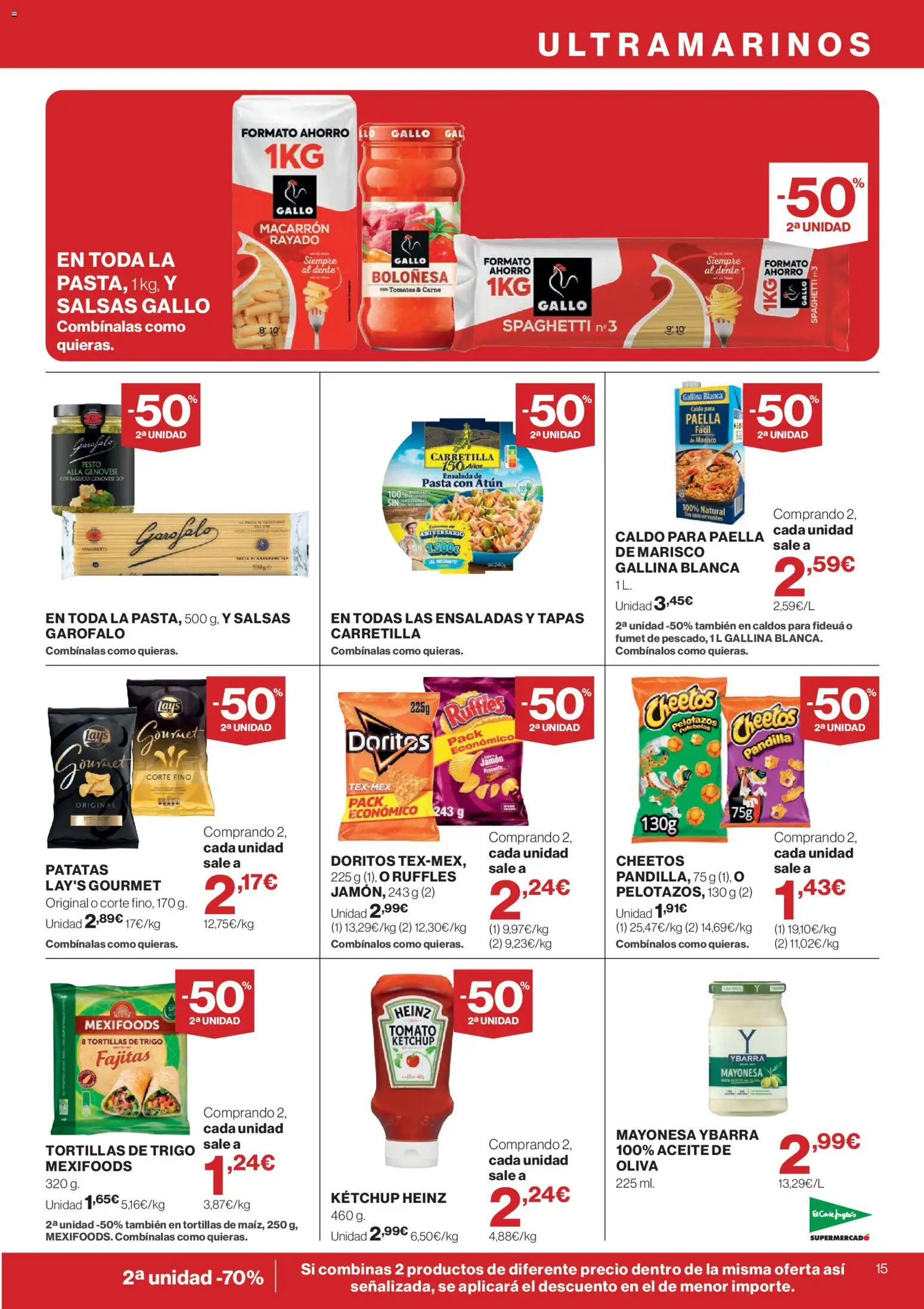 El Corte Inglés ofertas │ válido desde el 13/08/2026 | Página: 15 | Productos: Tortillas, Atún, Jamón, Ensalada