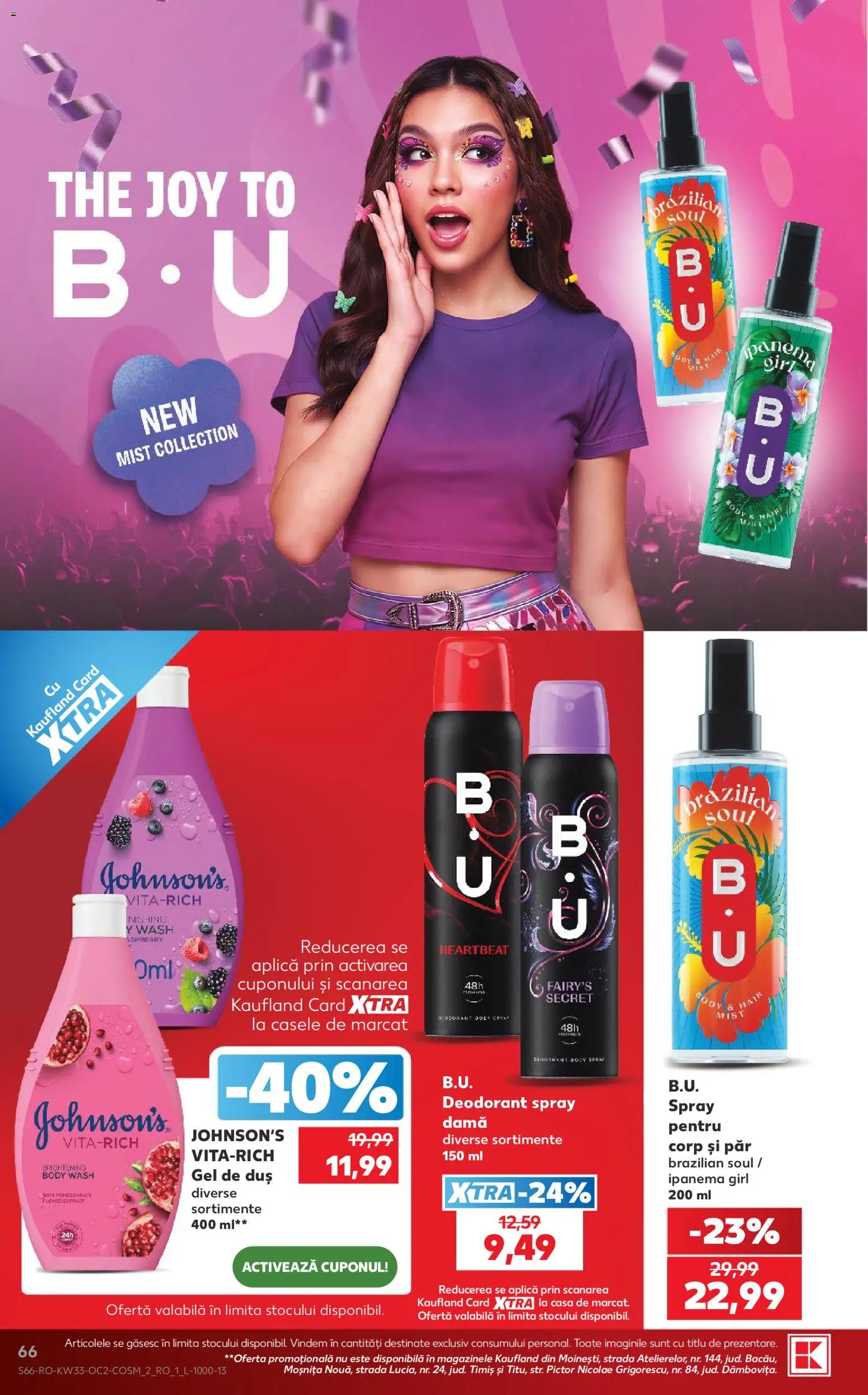 Noul catalog Kaufland – valabil de la 12.08.2026 | Pagină: 66 | Produse: Aplică, Duș, Gel de duș, Deodorant
