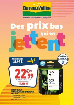 Bureau Vallée - Prévisualisation de Bureau Vallée - Des prix bas qui en jettent valide à partir de 28/09/2026