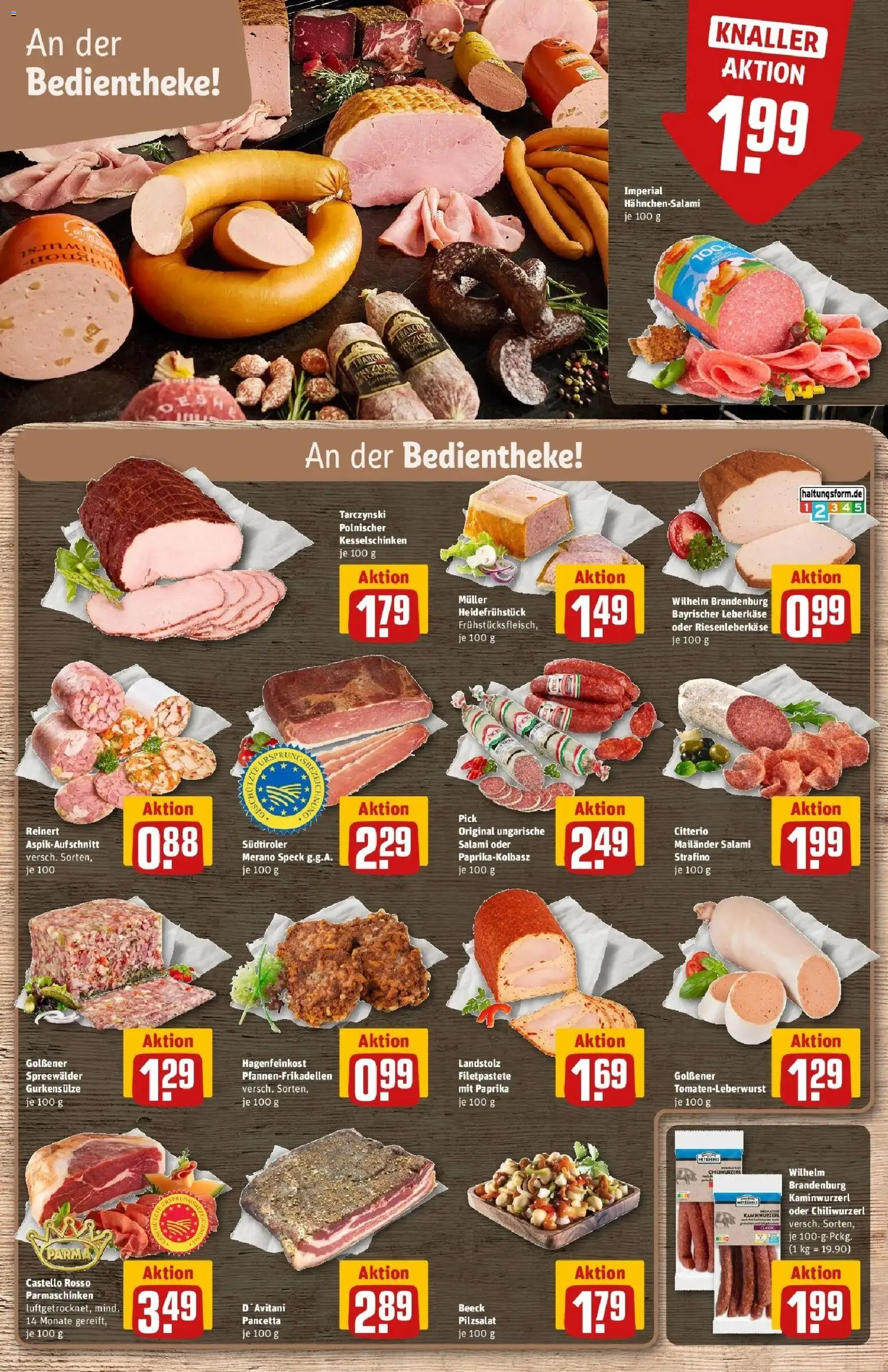 REWE Prospekt ab 14.09.2026 zum Blättern » Angebote | Seite: 8 | Produkte: Paprika, Salami, Leberkase