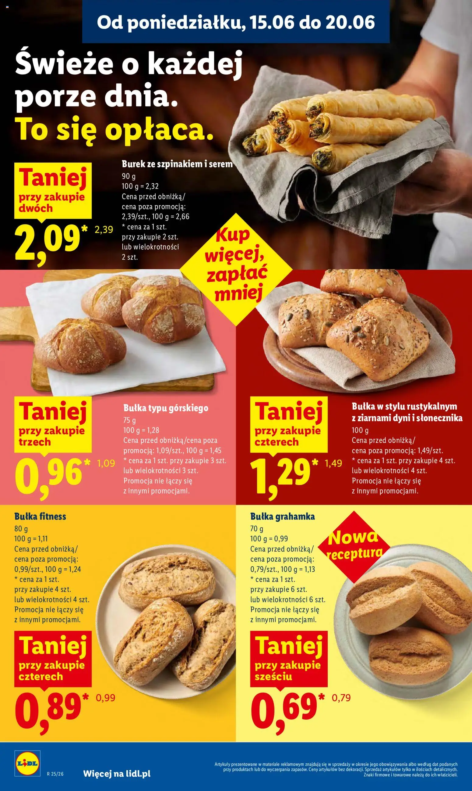 Lidl gazetka od 15.06.2026 | Strona: 56 | Produkty: Bułka fitness, Bułka