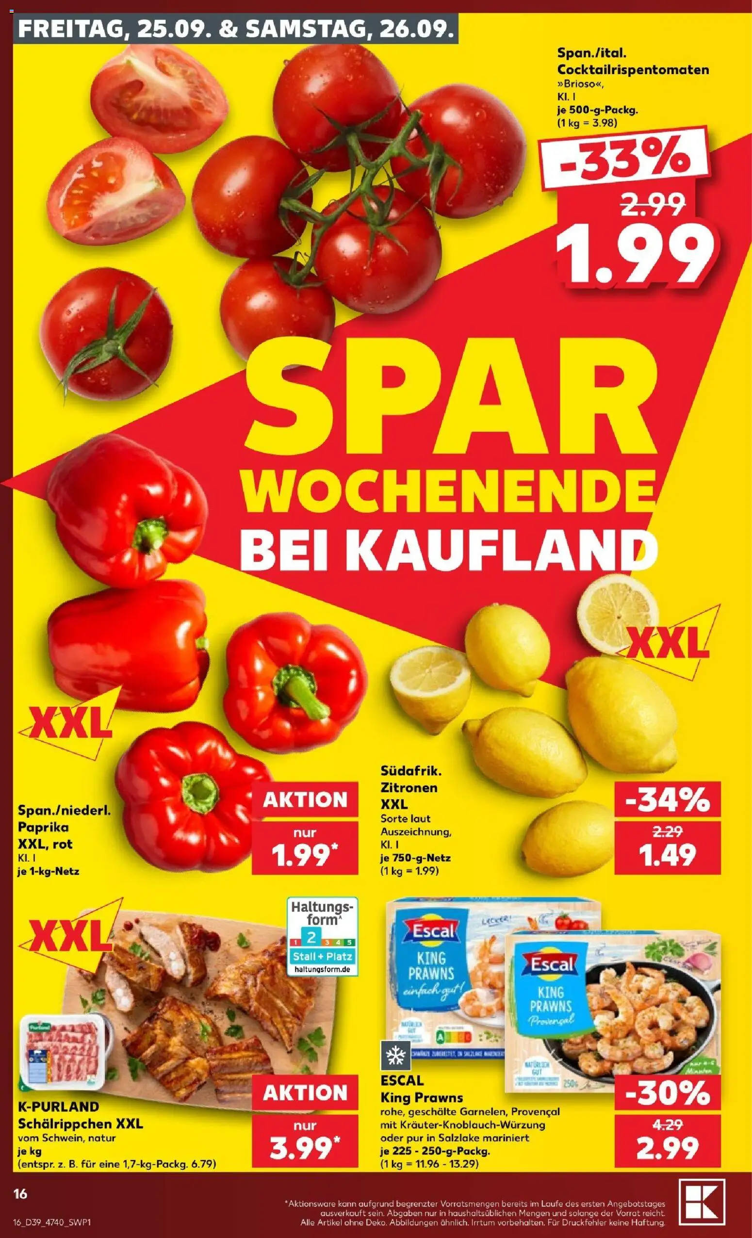 Kaufland Prospekt Hannover – gültig ab 24.09.2026 | Seite: 16 | Produkte: Paprika, Zitronen