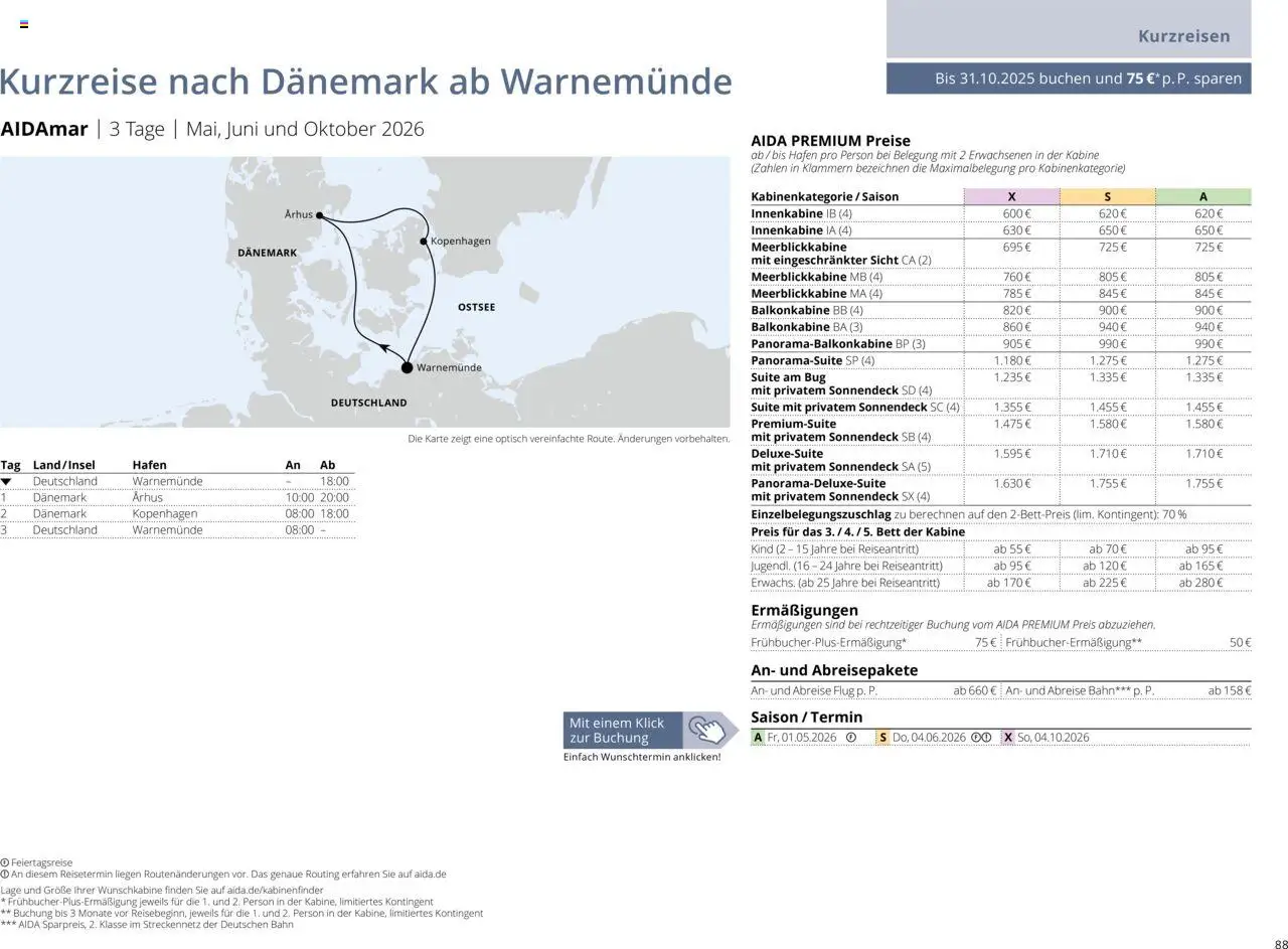 Aida Sommer 2026 – gültig ab 01.03.2026 | Seite: 88 | Produkte: Bett