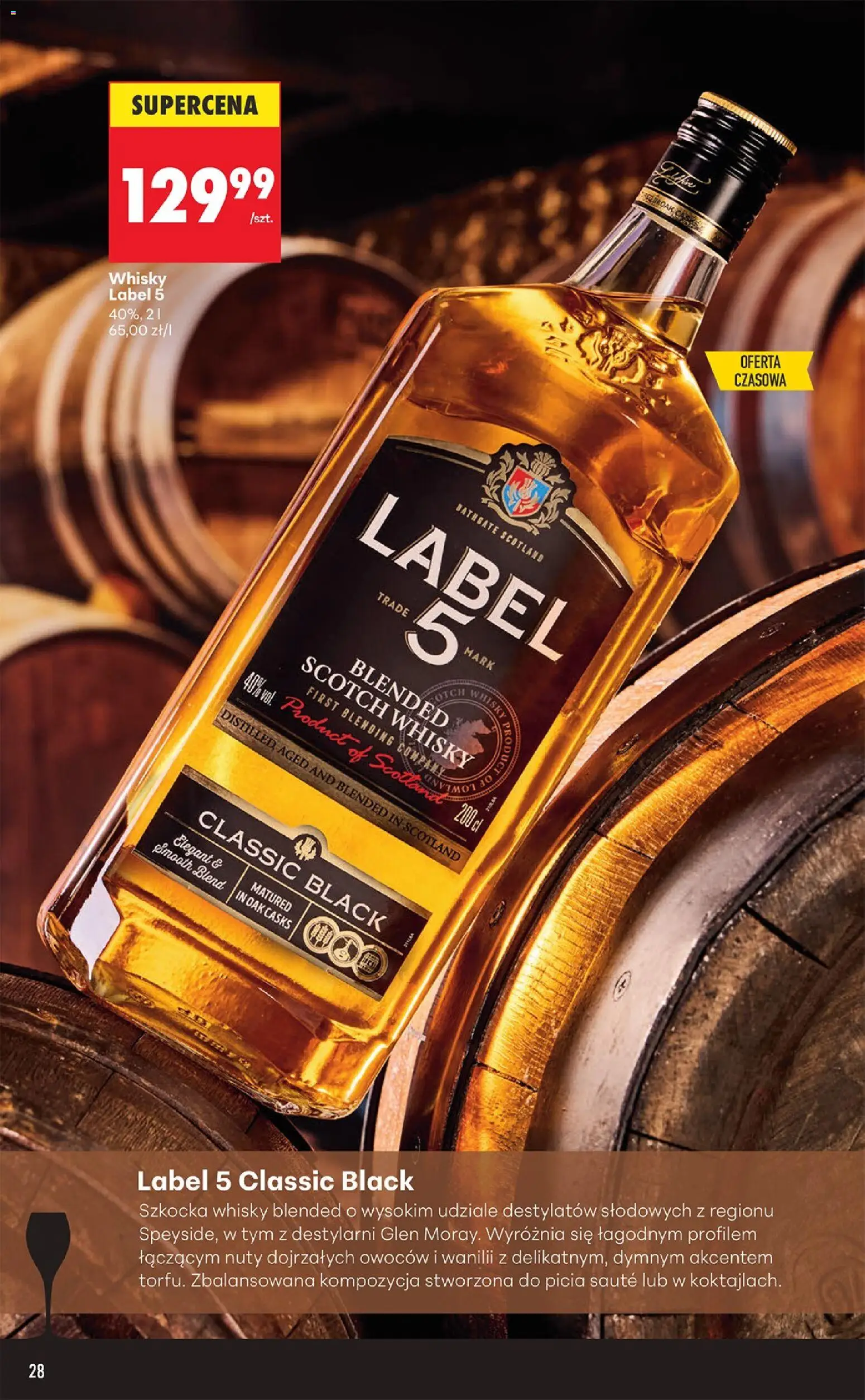Biedronka Polsko leták - Czas na toast od 07.09.2026 | Strana: 28 | Produkty: Whisky