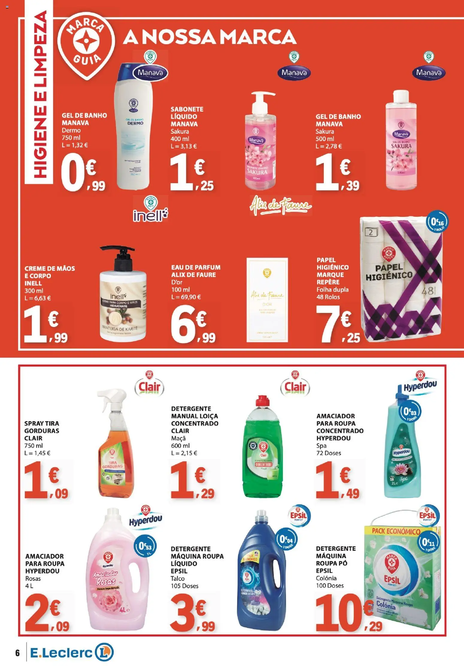 E.Leclerc - Folheto Especial Eco e Marca Guia │ válido de 08/09/2026 | Página: 10 | Produtos: Pó, Gel de banho, Manteiga, Manteiga de karité