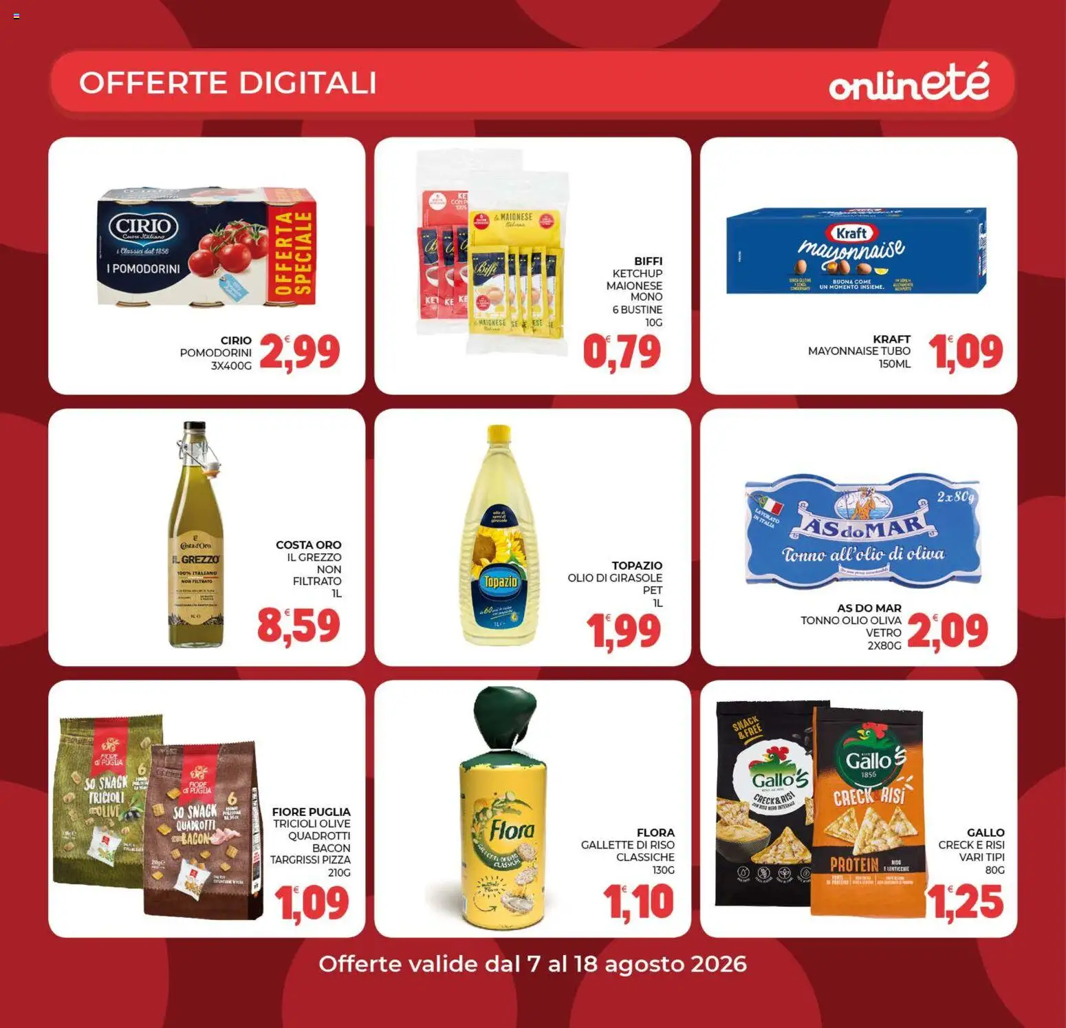 Volantino Eté del 07/08/2026 | Pagina: 27 | Prodotti: Olio, Olive, Tubo, Gallette