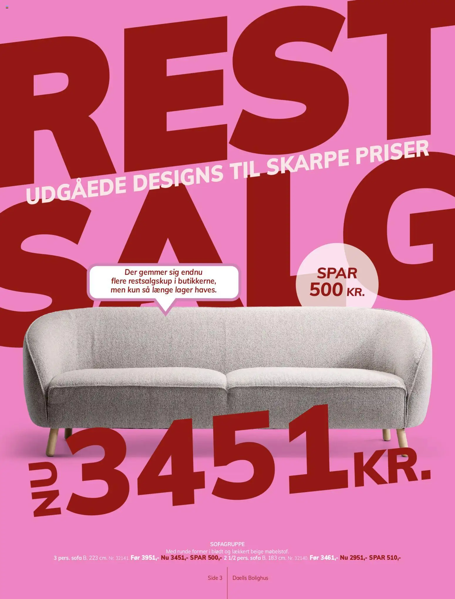 Daells Bolighus tilbudsavis – gyldig fra 20.05.2026 | Side: 3 | Produkter: Sofa