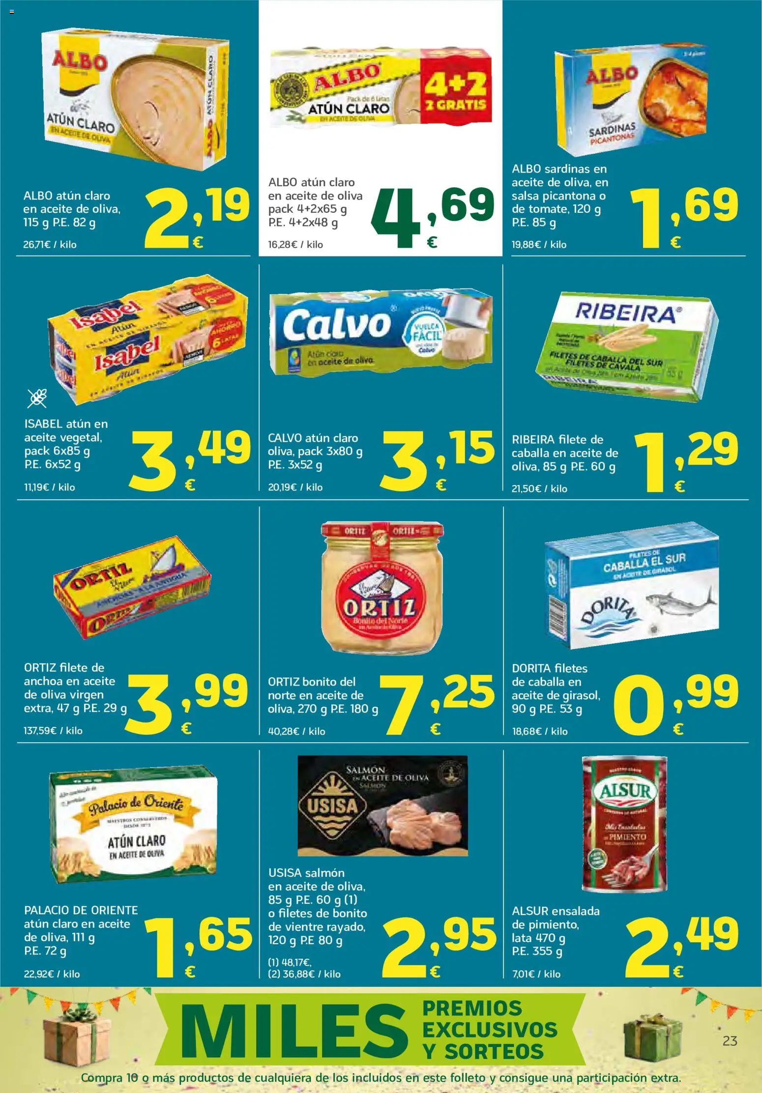 HiperDino folleto │ válido desde el 24/09/2026 | Página: 23 | Productos: Aceite, Pimiento, Salmón, Caballa