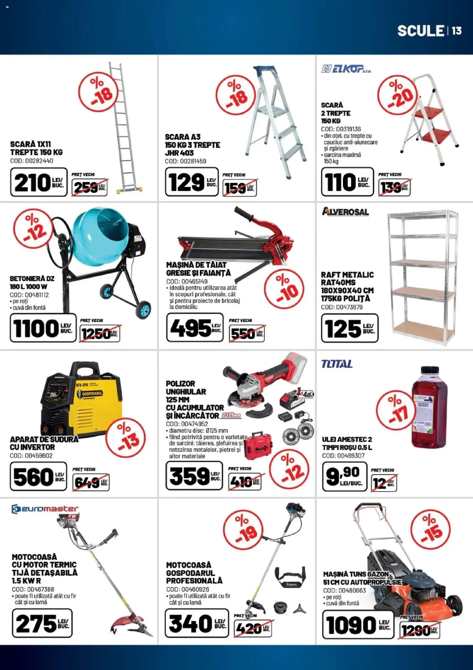 Noul catalog Ambient – valabil de la 18.08.2026 | Pagină: 13 | Produse: Faianță, Scară, Raft, Raft Metalic