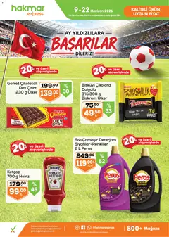09.06.2026 tarihinden itibaren geçerli olan Hakmar Express kataloğu önizlemesi | Sayfa: 2 | Ürünler: Gofret, Çikolata, Ketçap, Bisküvi