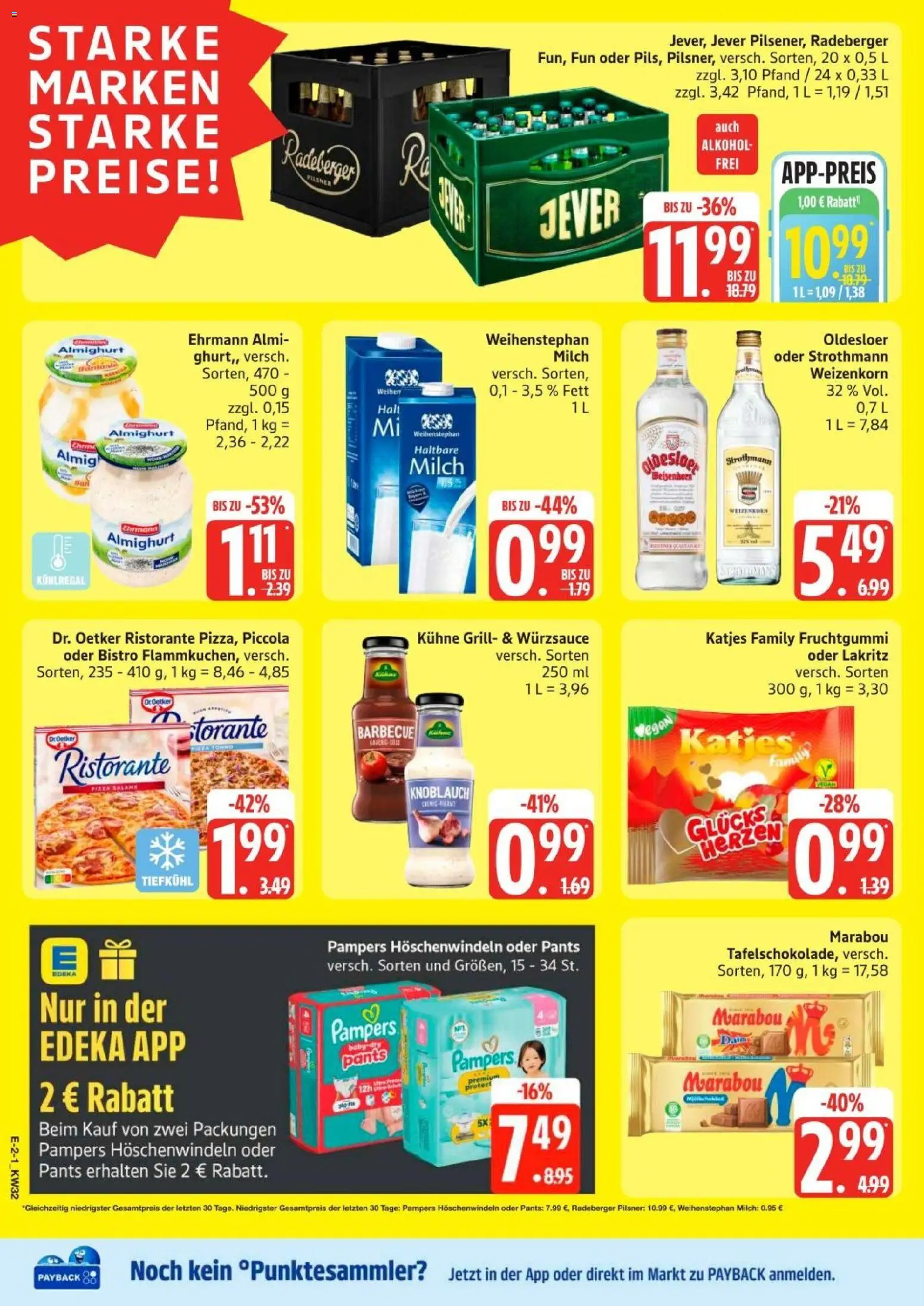 Edeka Prospekt Hamburg – gültig ab 03.08.2026 | Seite: 2 | Produkte: Milch, Haltbare milch, Pampers, Knoblauch