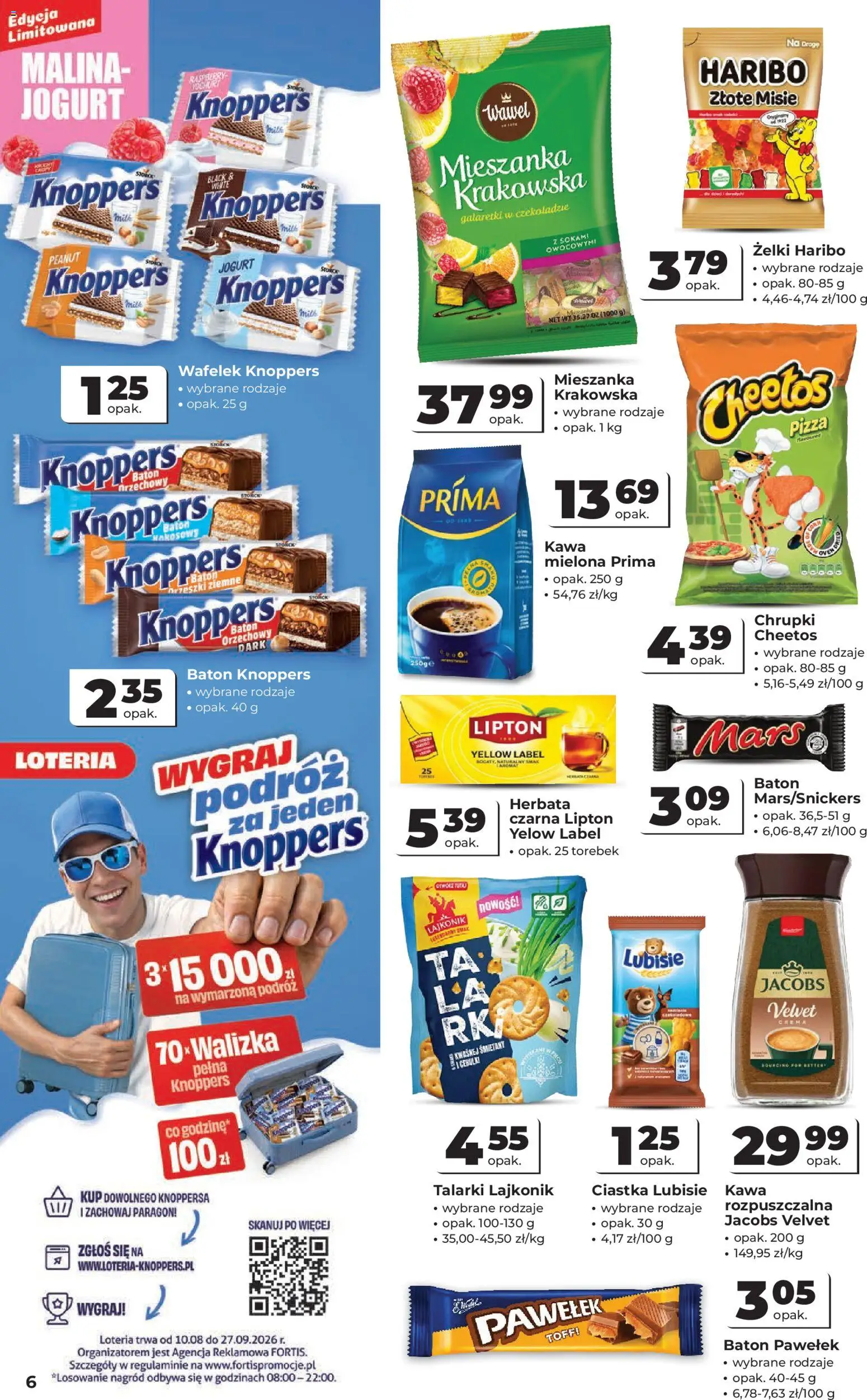 Odido gazetka od 19.08.2026 | Strona: 6 | Produkty: Żelki haribo, Chrupki, Żelki, Knoppers baton