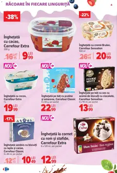 Ofertele Carrefour valabile de la 06.05.2026 | Pagină: 4 | Produse: Praline, Cremă, Biscuiți, Înghețată