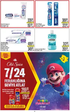 22.04.2026 tarihinden itibaren geçerli olan CarrefourSA kataloğu önizlemesi | Sayfa: 54 | Ürünler: Duş, Duş jeli, Diş macunu, Nintendo