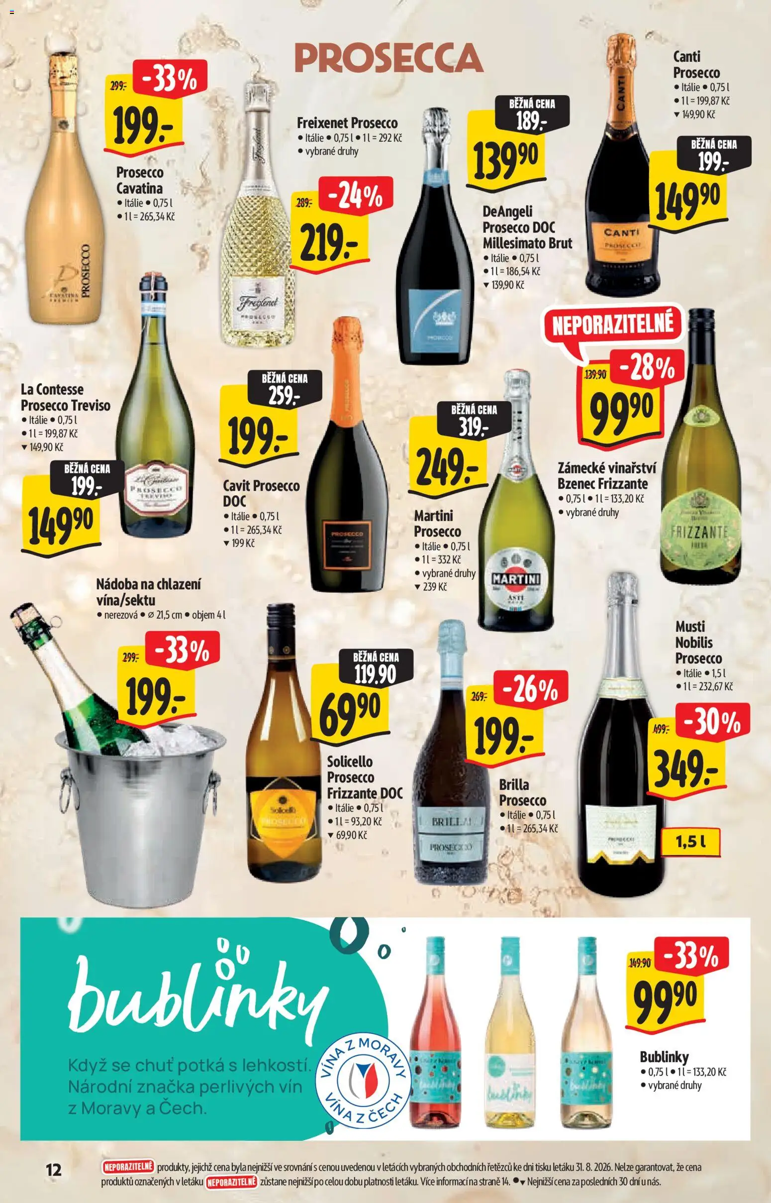 Albert katalog - Hypermarket - Víno od 09.09.2026 | Strana: 12 | Produkty: Prosecco, Martini, Prosecco Treviso, Martini Prosecco