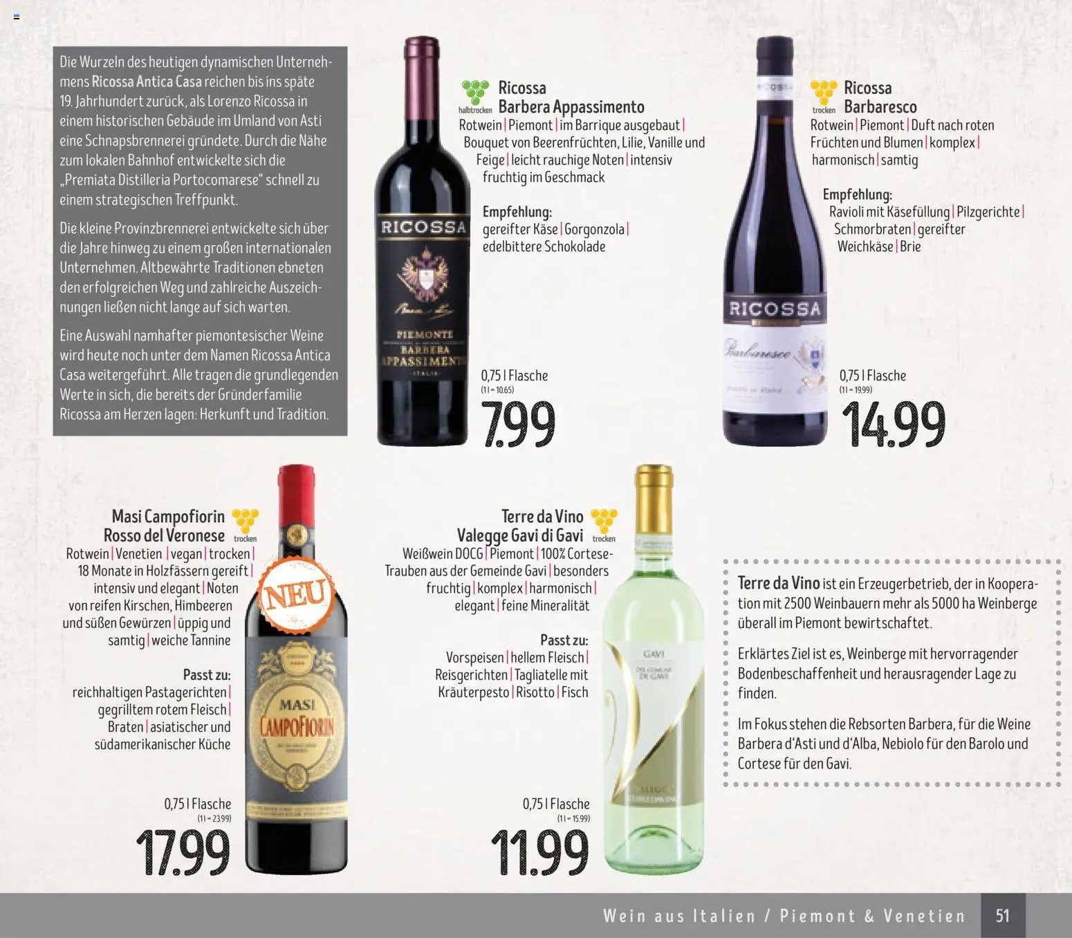 Edeka Struve Wein– und Spirituosen – gültig ab 14.11.2025 | Seite: 51 | Produkte: Käse, Schokolade, Weißwein, Blumen