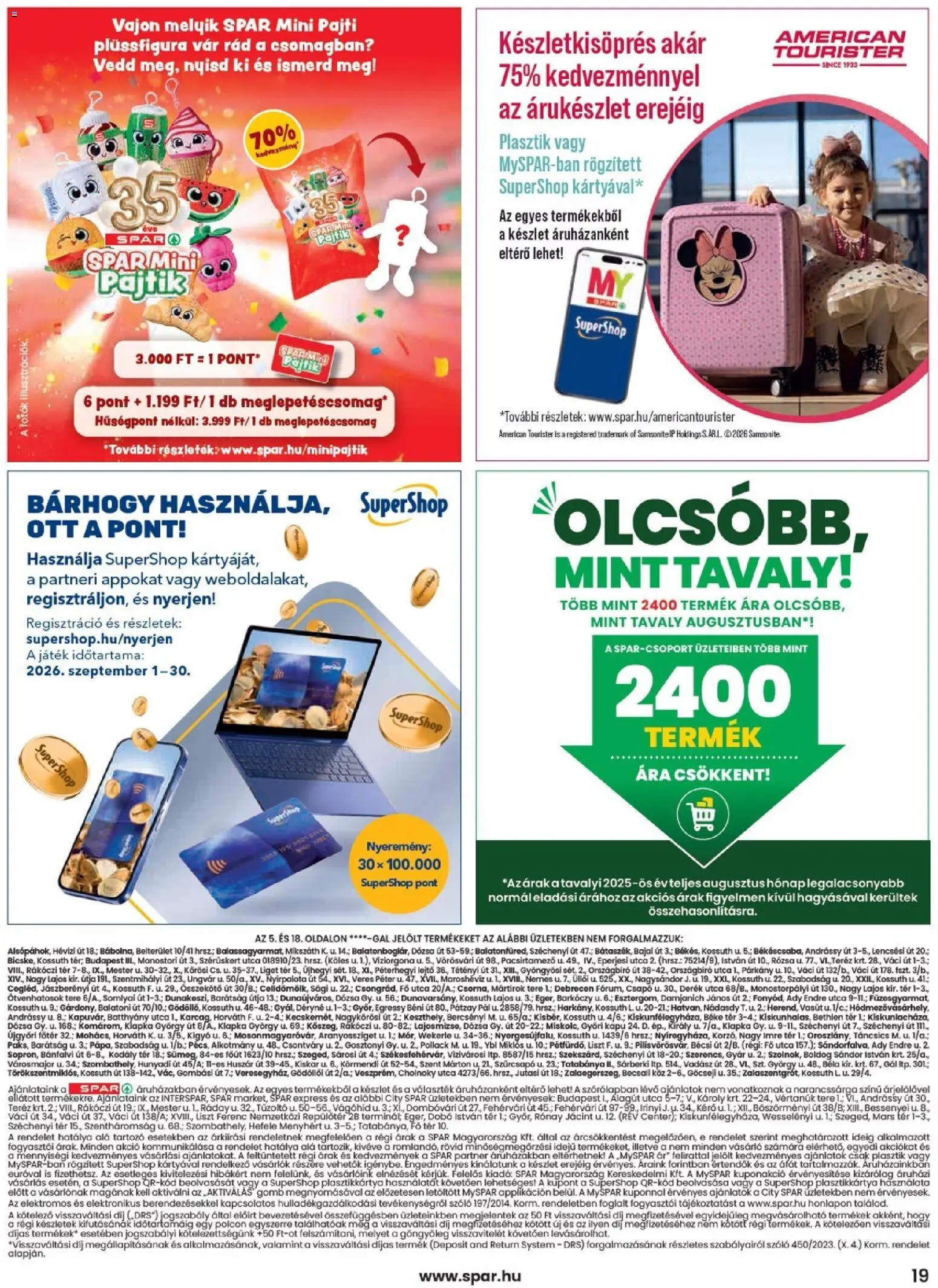 Spar akciós ujság - amely érvényes a következő dátumtól: 2026.09.03. | Oldal: 19 | Termékek: Köles, Szőlő, Jácint, Liszt