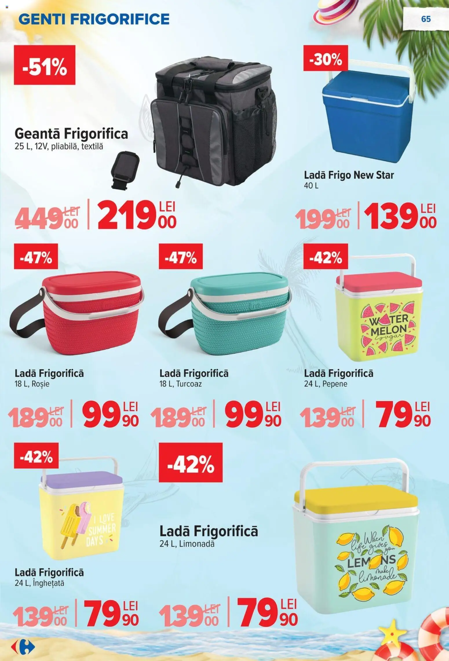 Noul catalog Carrefour – valabil de la 17.06.2026 | Pagină: 66 | Produse: Sıcak su torbası, Geantă, Înghețată, Ladă frigorifică
