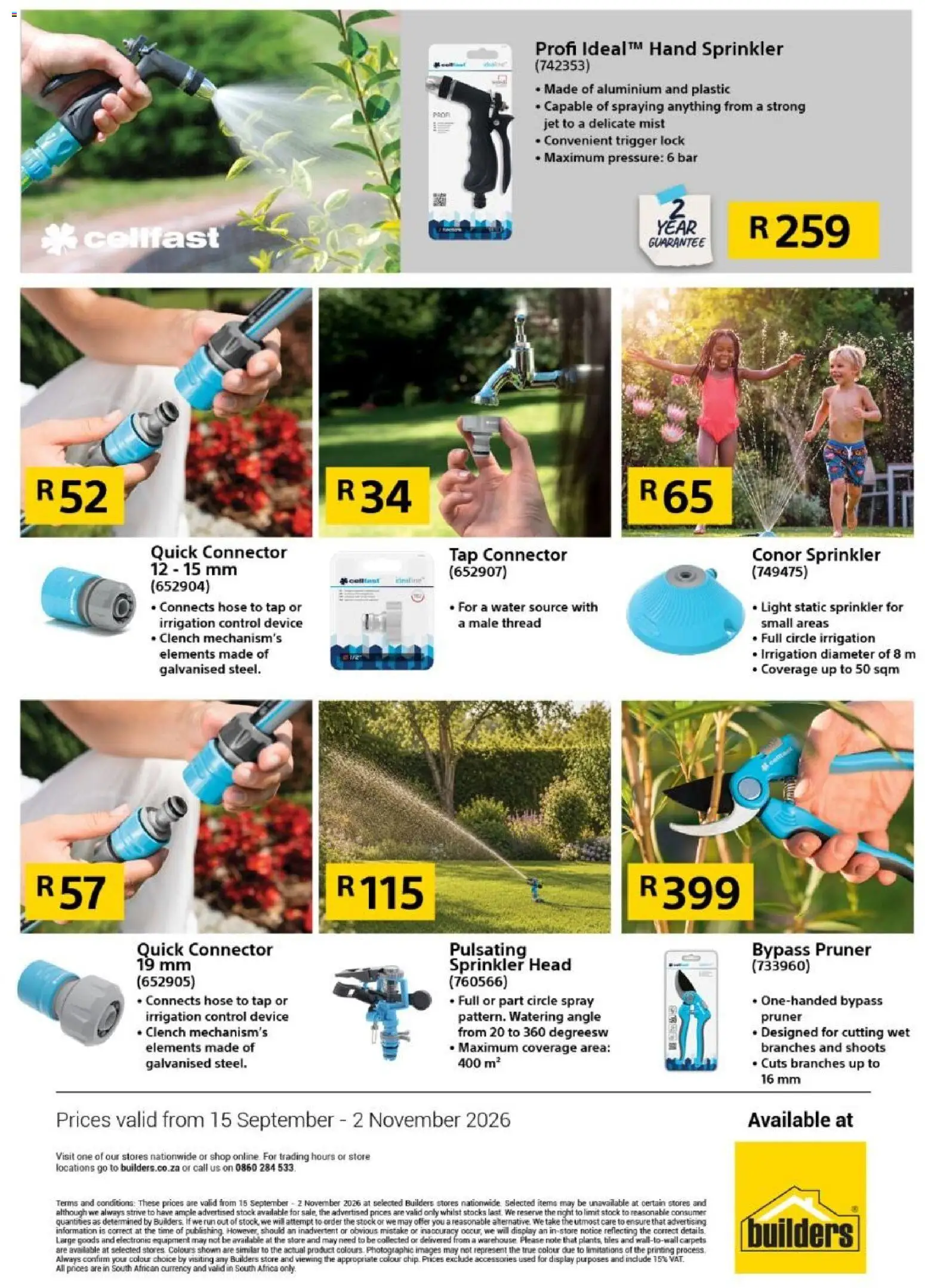 New Builders catalogue – valid from 15/09/2026 | Page: 5 | Products: Connector, Lock, Light, Stock