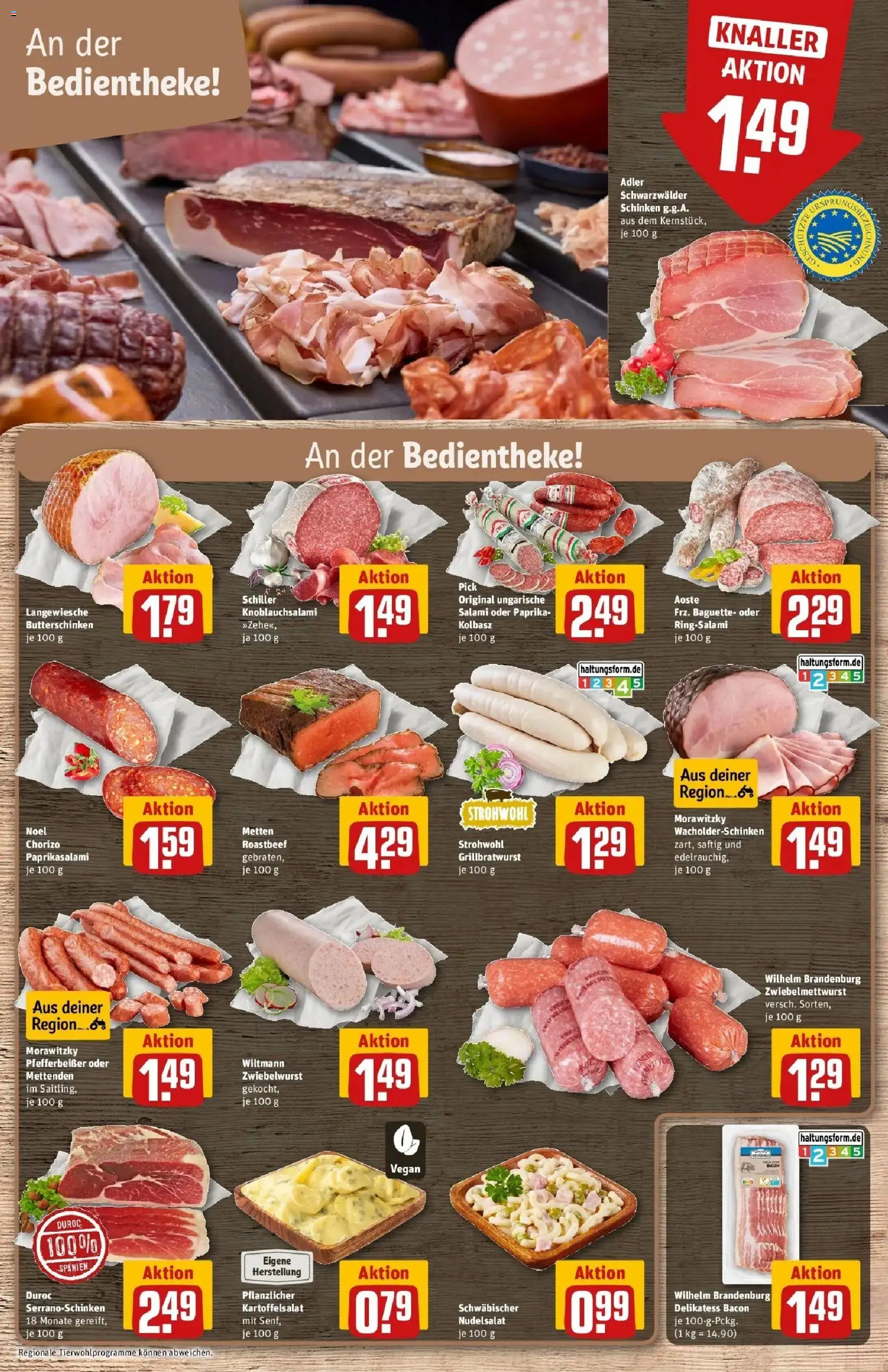 REWE Prospekt ab 24.08.2026 zum Blättern » Angebote | Seite: 10 | Produkte: Baguette, Roastbeef, Paprika, Morawitzky
