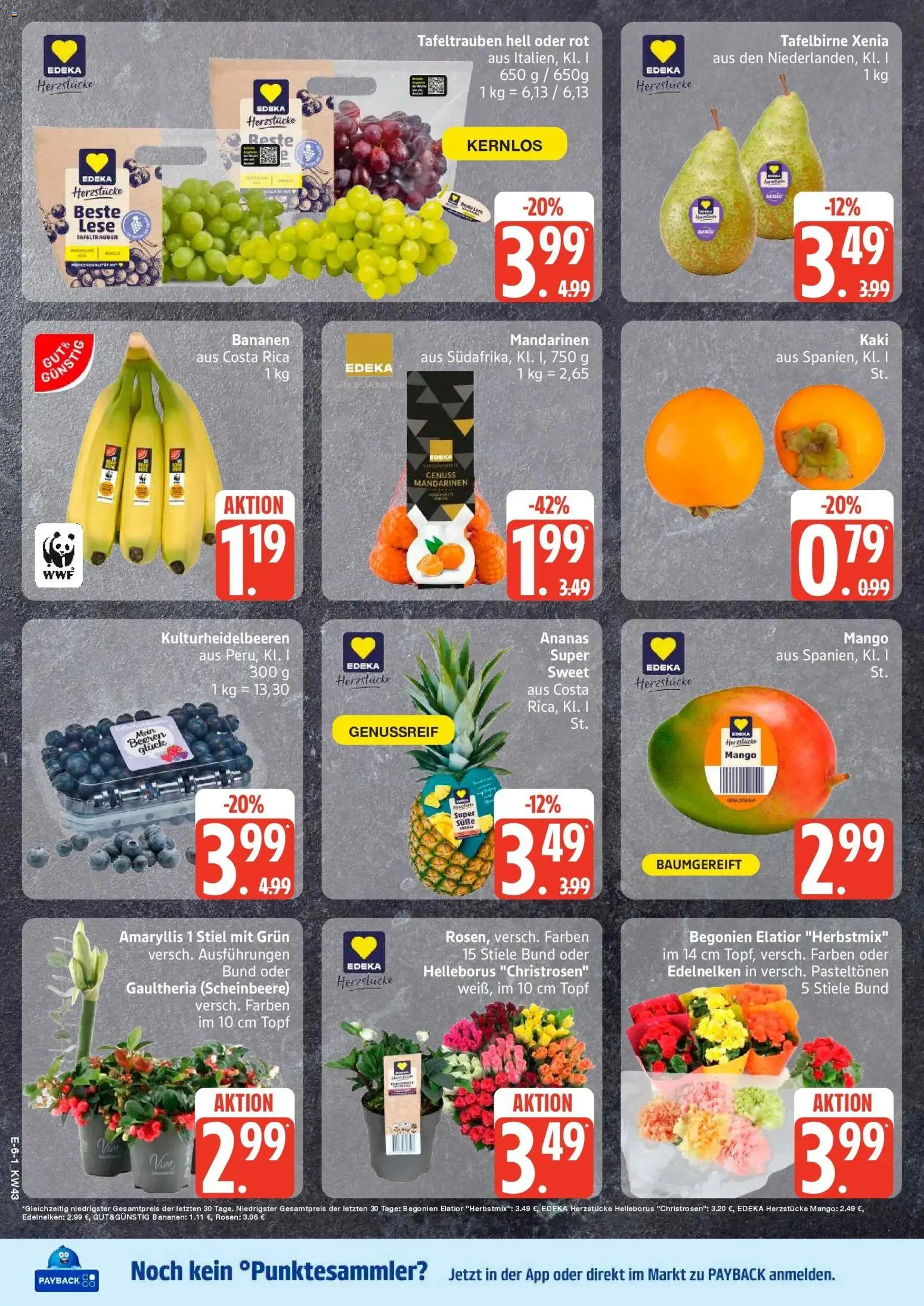 Edeka Prospekt Elmshorn (ab 19.10.2026) » Angebote Online | Seite: 8 | Produkte: Mandarinen, Ananas, Mango, Kaki