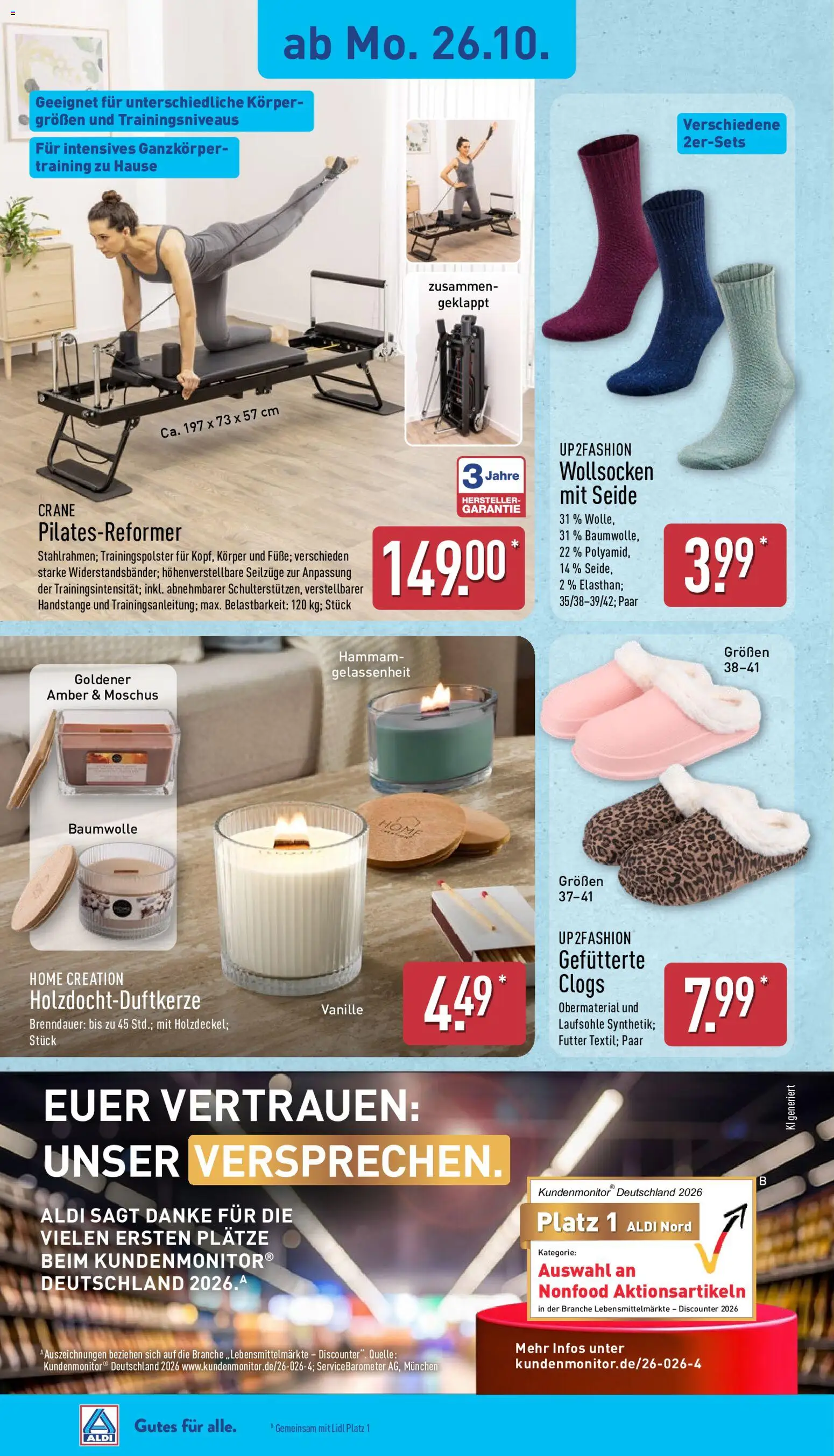 Aldi Prospekt – gültig ab 26.10.2026 | Seite: 7 | Produkte: Up2fashion, Vanille, Home creation