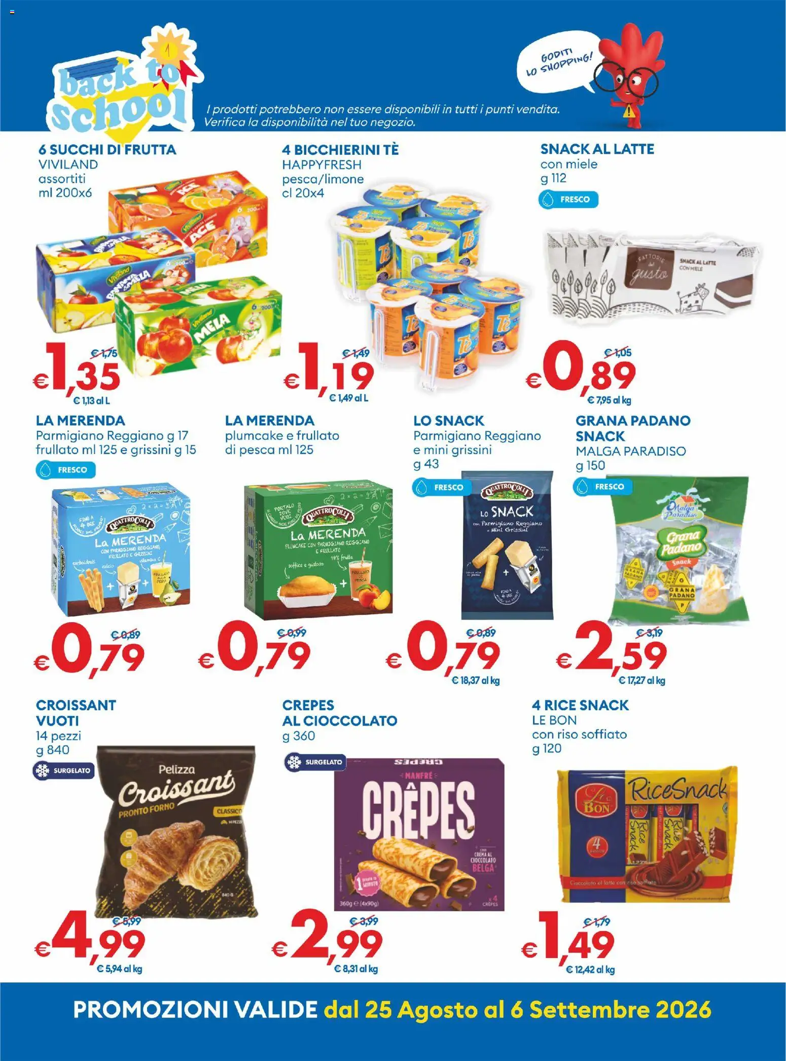 Volantino MD Discount del 25/08/2026 | Pagina: 21 | Prodotti: Tè, Pesca, Crema al cioccolato, Croissant