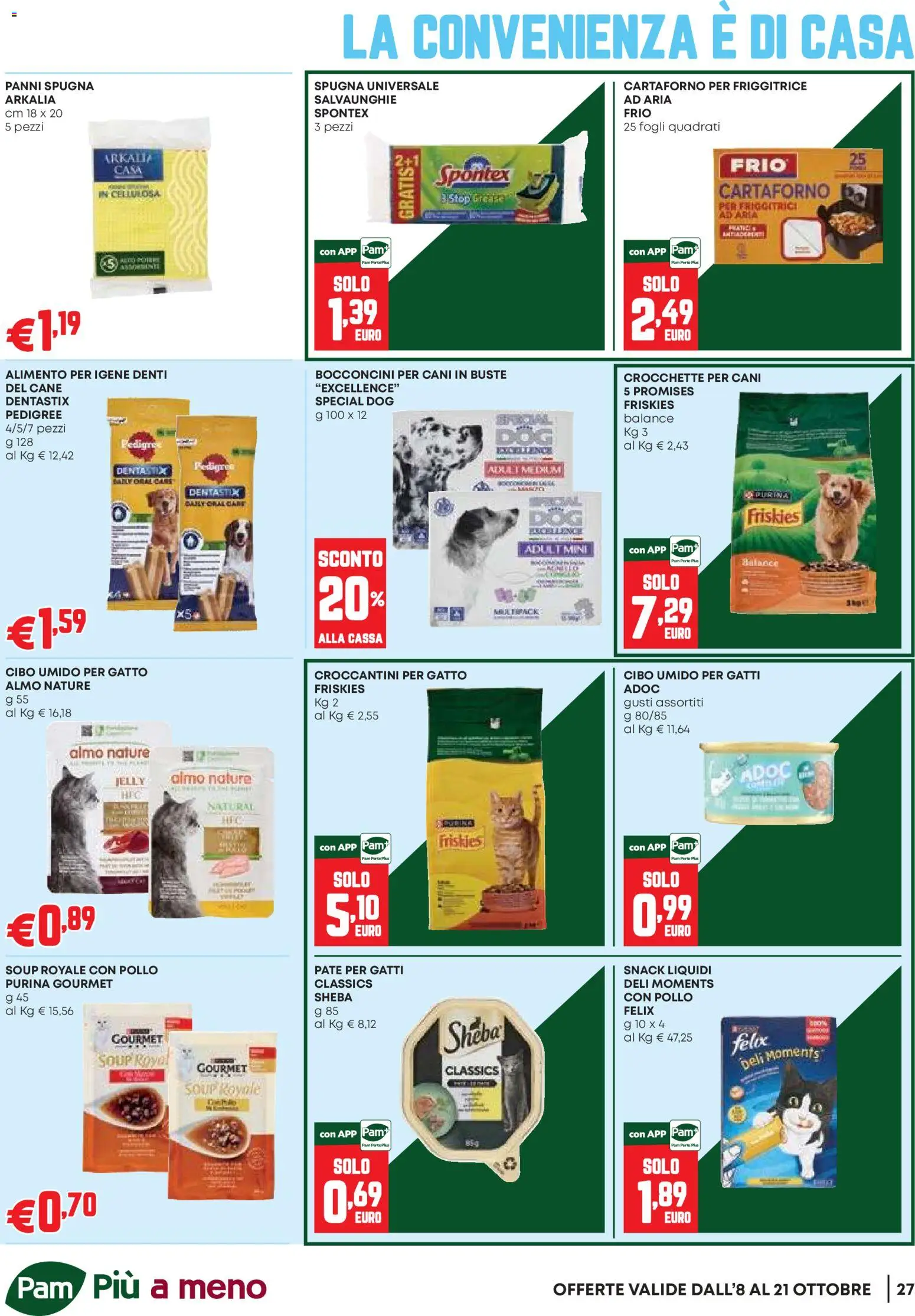 Volantino PAM del 08/10/2026 | Pagina: 27 | Prodotti: Paté, Crocchette, Panni, Friggitrice
