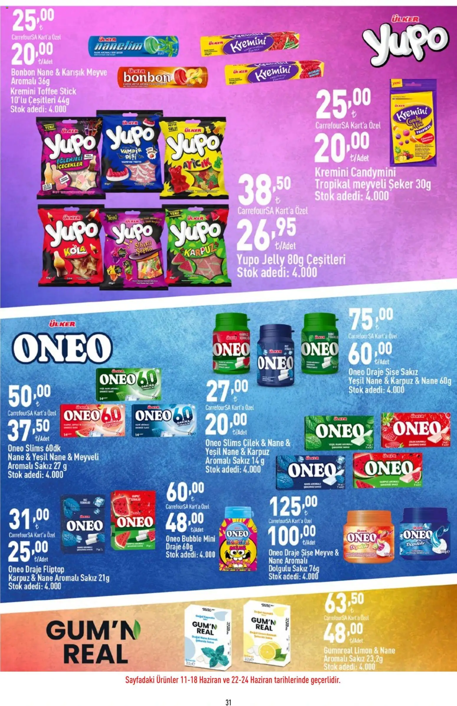 CarrefourSA Katalog - 11.06.2026 tarihinden itibaren geçerlidir | Sayfa: 31 | Ürünler: Şeker, Çilek, Meyve, Limon