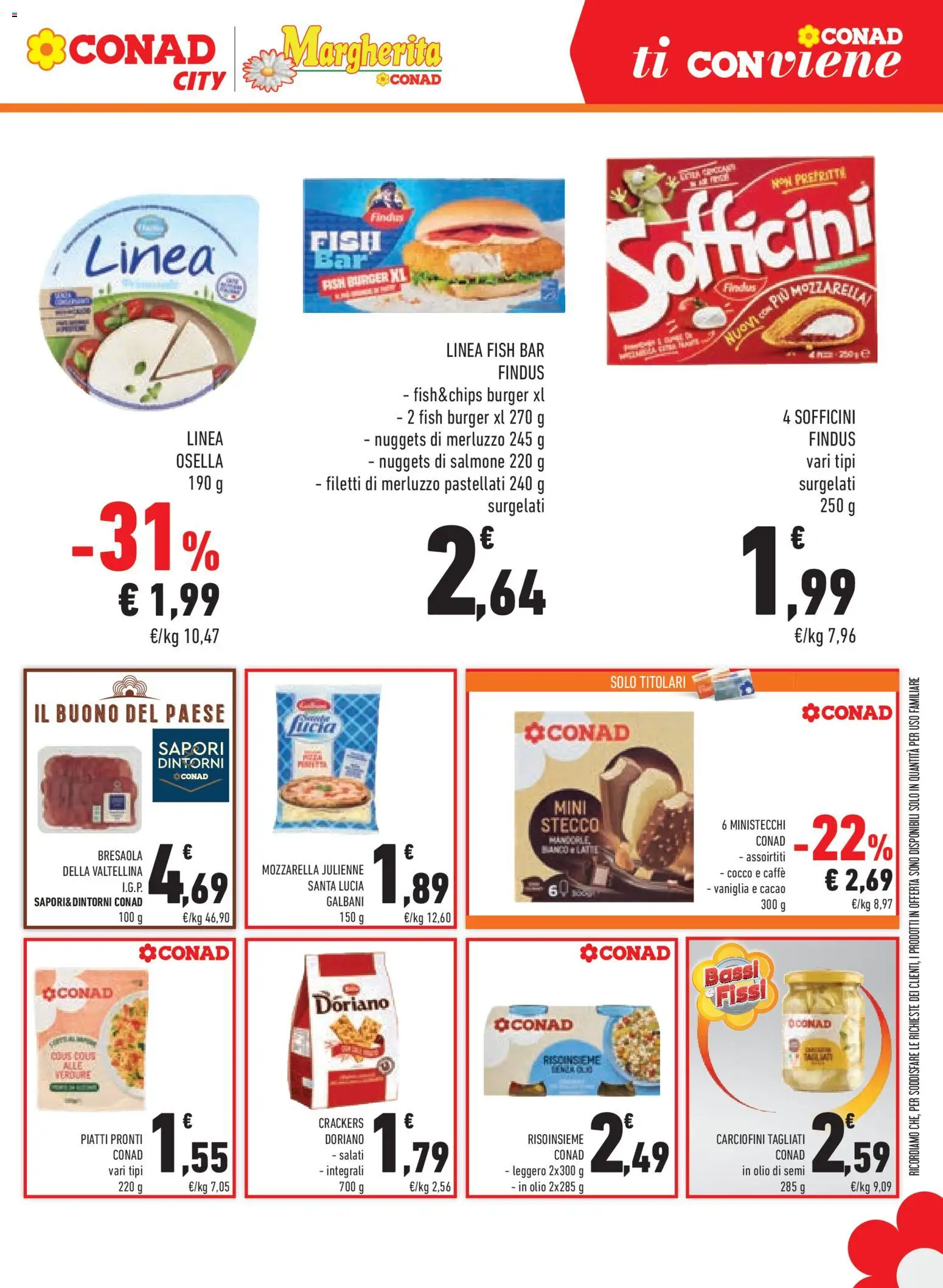 Volantino Conad del 04.06.2026 | Pagina: 9 | Prodotti: Caffè, Nuggets, Formaggio, Olio