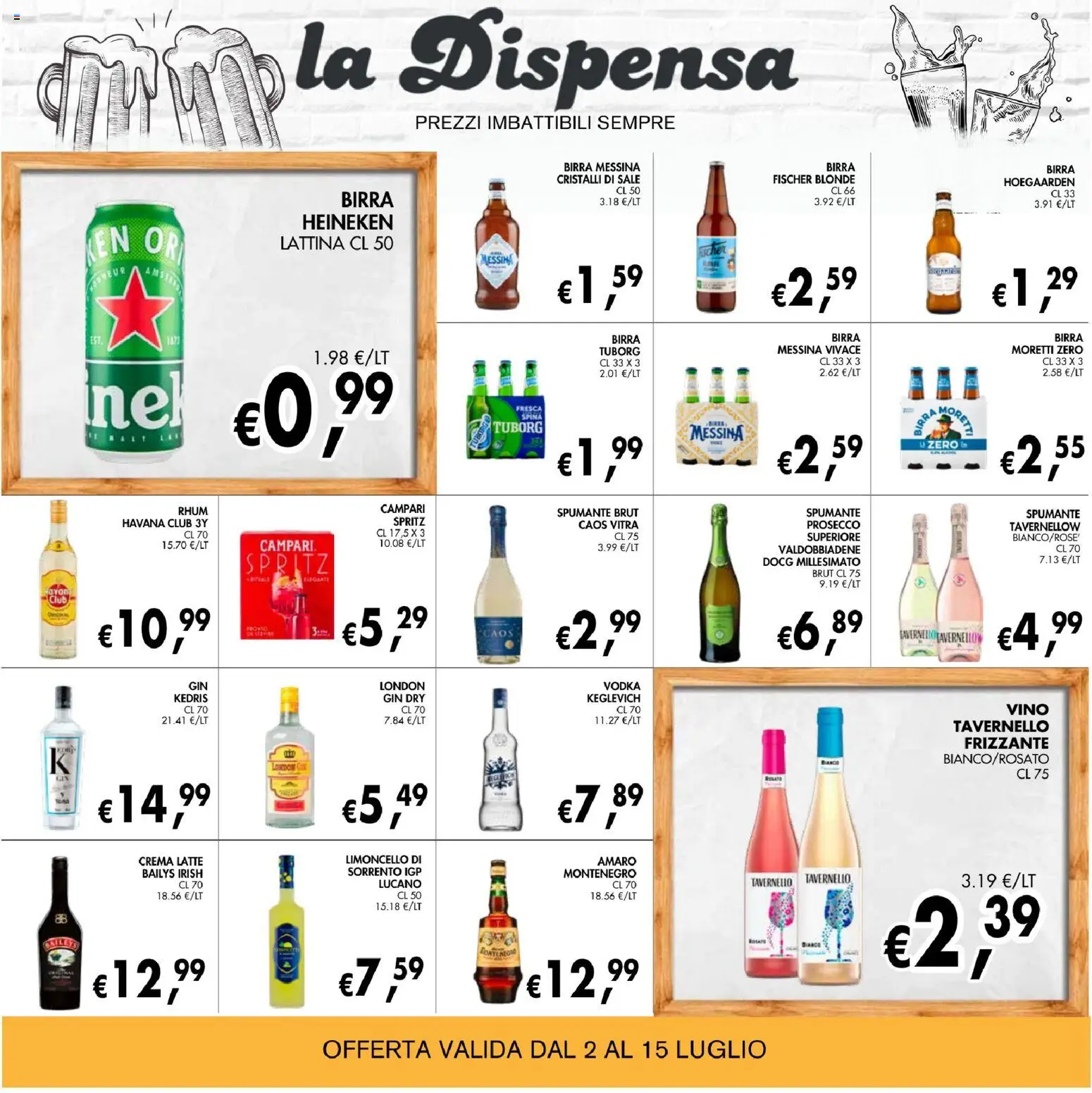 Volantino Coal del 02/07/2026 | Pagina: 20 | Prodotti: Crema, Spumante, Limoncello, Heineken
