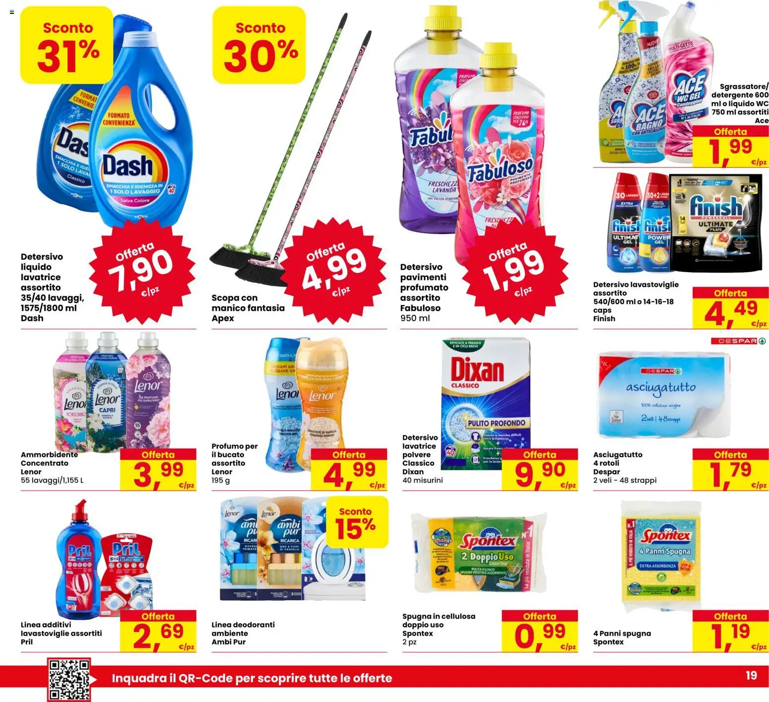Volantino Eurospar del 03/09/2026 | Pagina: 19 | Prodotti: Sgrassatore, Lavastoviglie, Profumi, Profumo