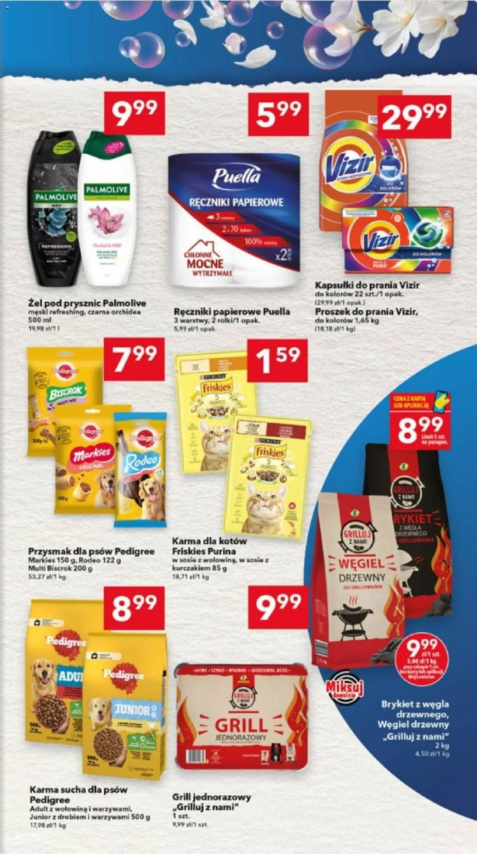 Lewiatan gazetka - Katowice od 13.08.2026 | Strona: 7 | Produkty: Ręczniki papierowe, Prysznic, Karma dla kotów, Kapsułki do prania